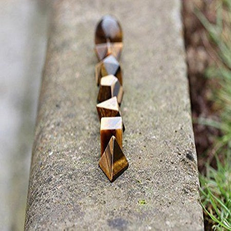 Tiger Eye Sacred Geometry Set Platonic Solid 7 Pieces