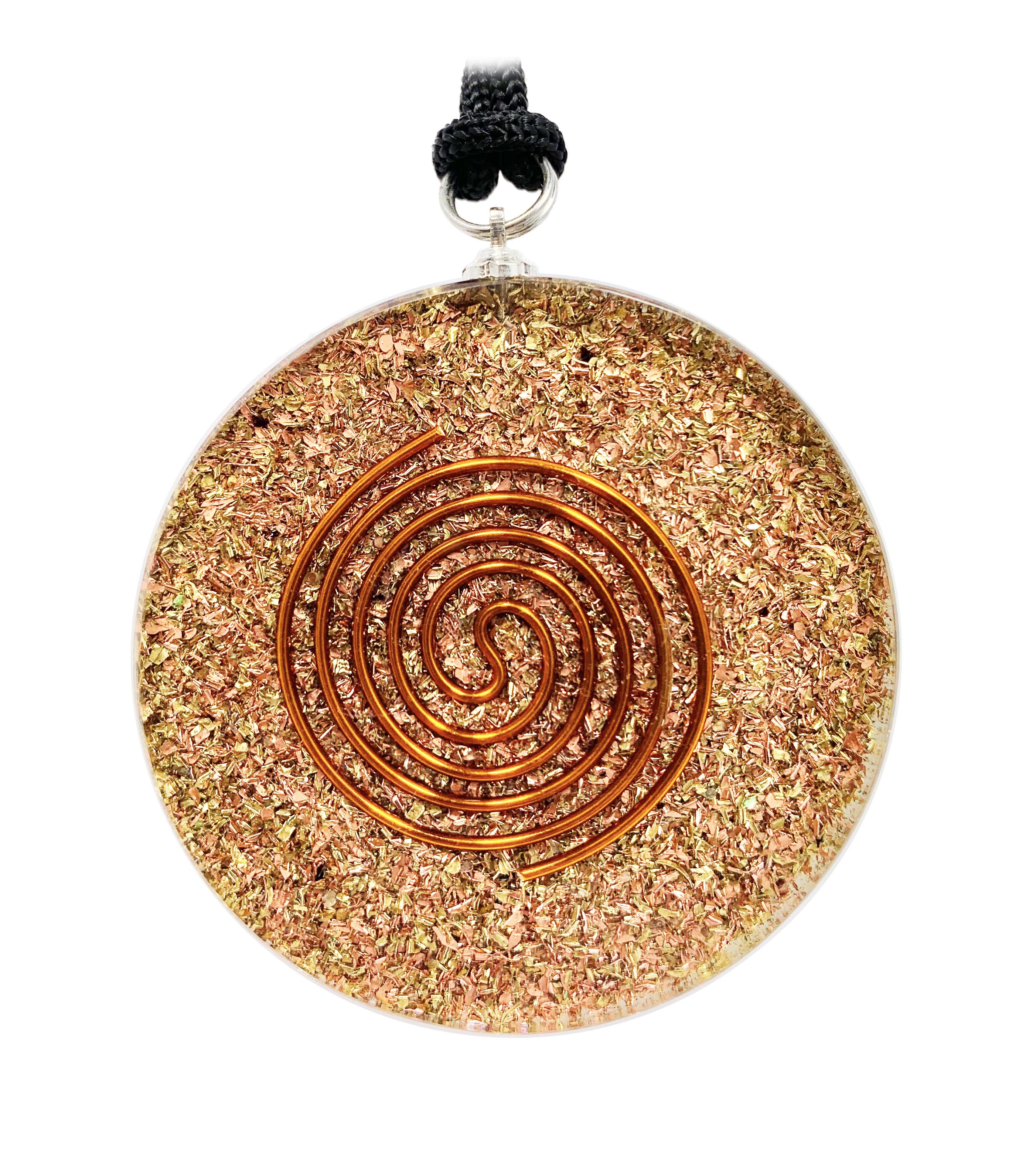 Eye of Horus 7 Chakras Copper Coil Pendant
