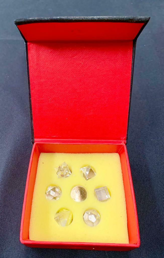 Clear Quartz Sacred Geometry Set Platonic Solid 7 Pieces
