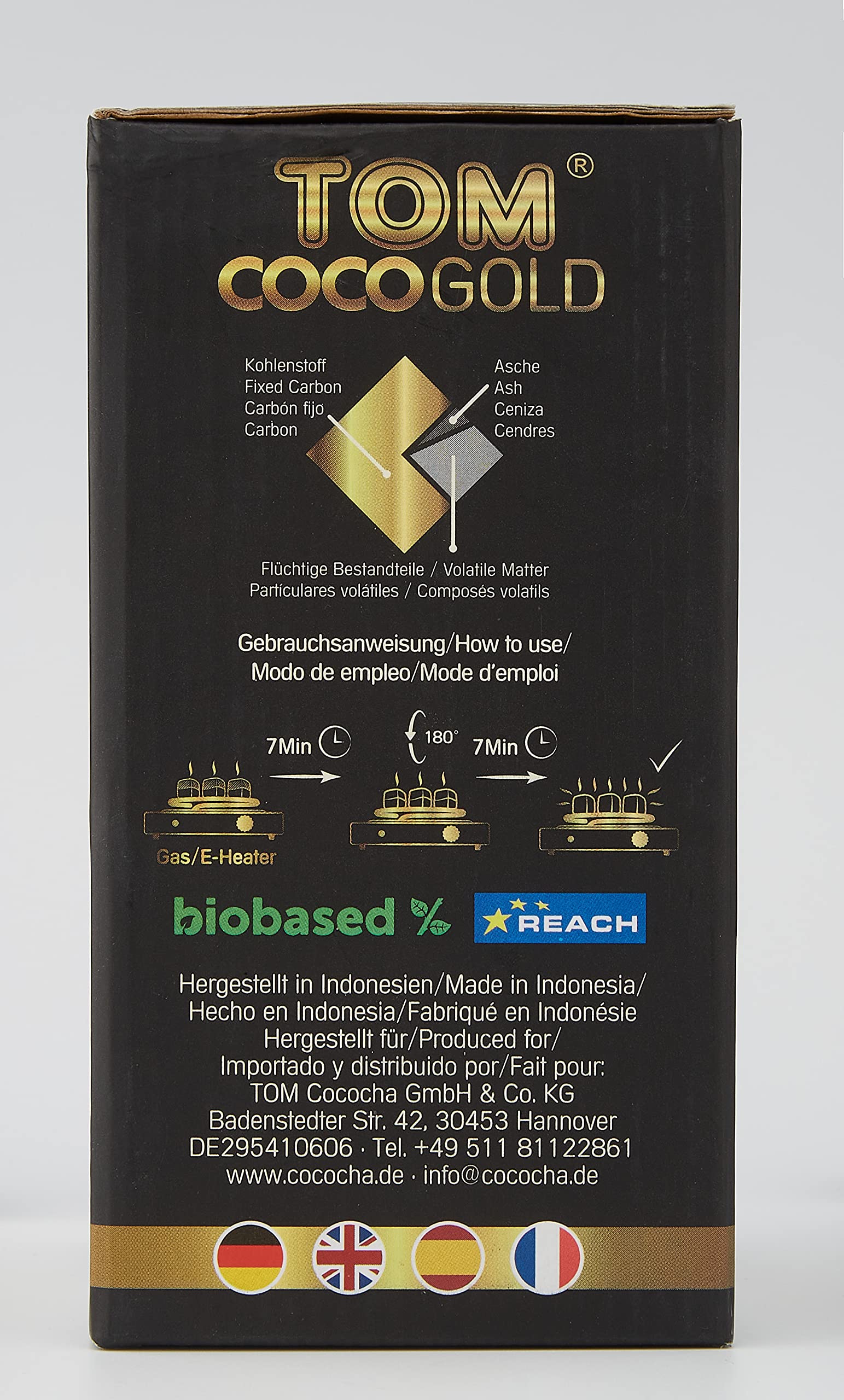 Tom Coco Gold Natural Cubes Coconut Charcoal Briquettes Carbon Shisha ...