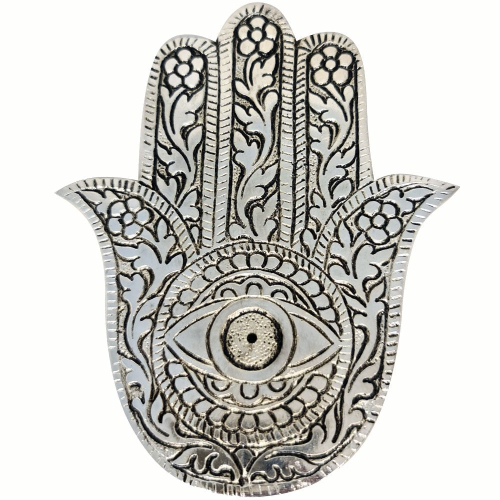 Aluminium Stick / Cone Incense Burner - Hamsa Hand