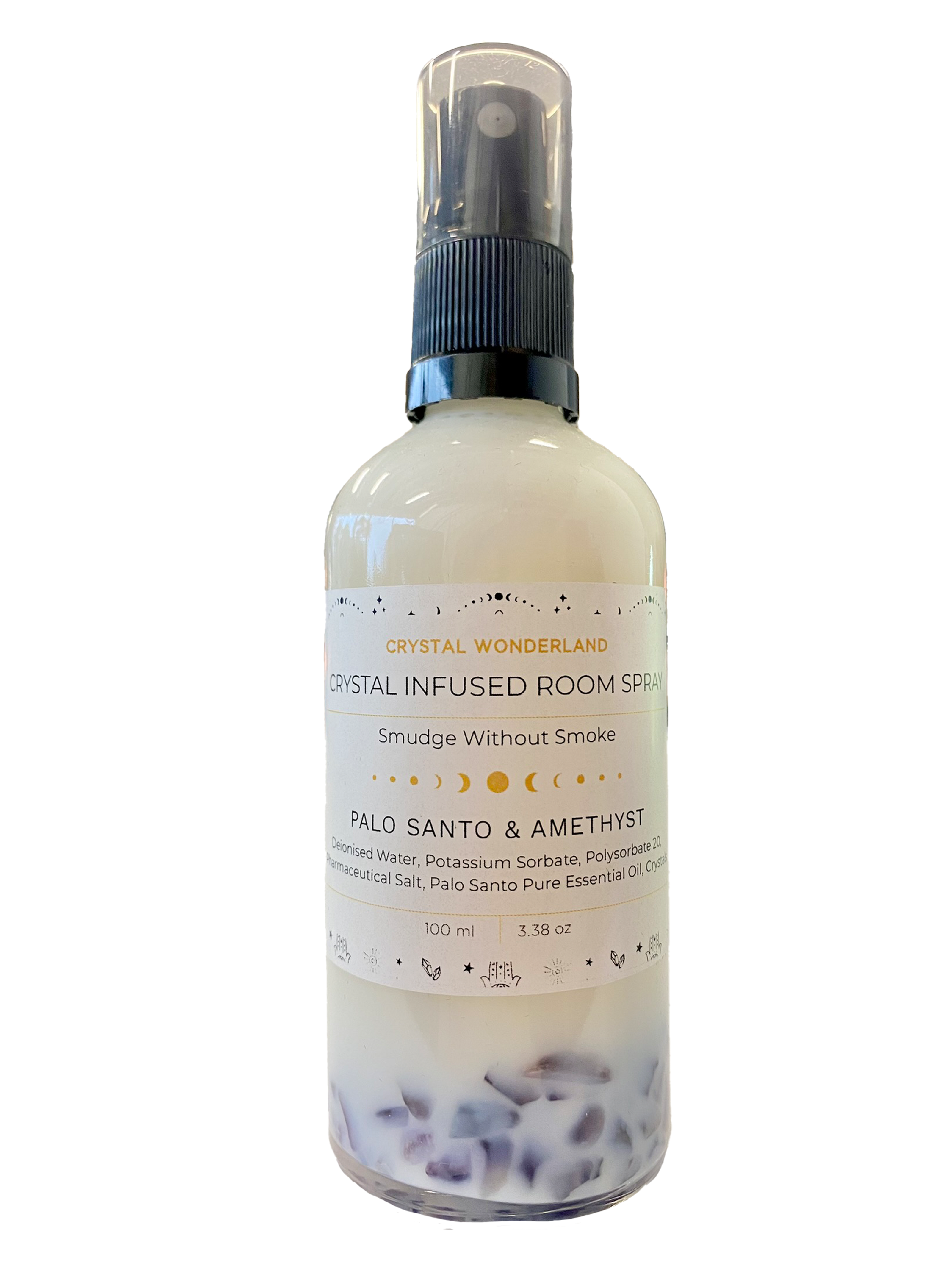 Crystal Wonderland Crystal Infused Room Aura Cleasing Spray - Palo Santo and Amethyst