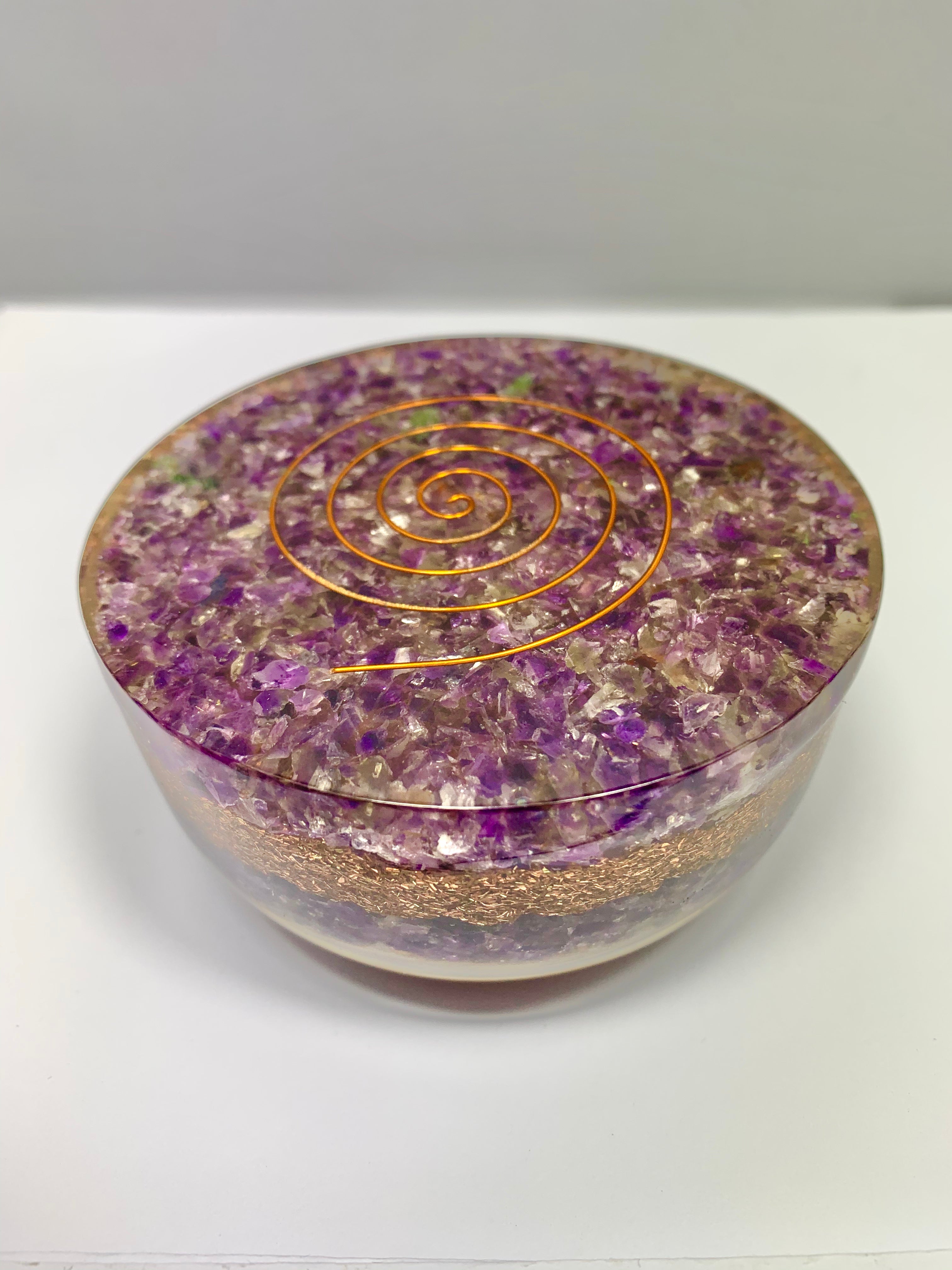 Amethyst Orgonite Tower Buster Dome