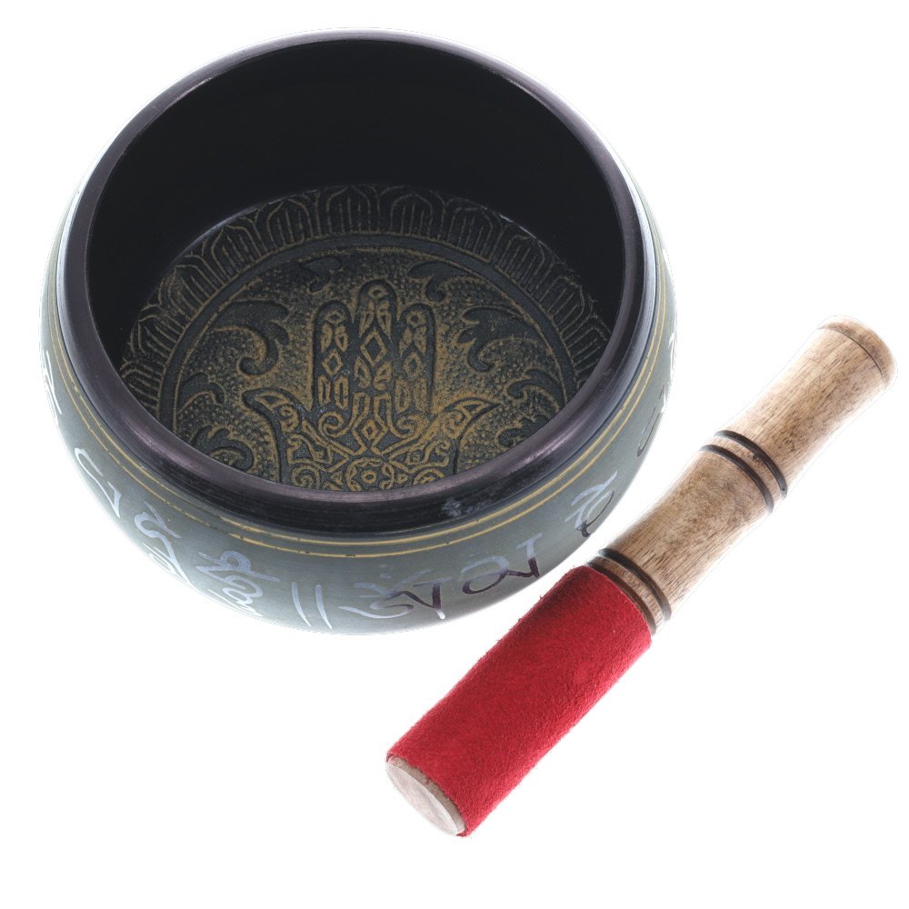 Singing Bowl Aluminium Hamsa 8x14cm