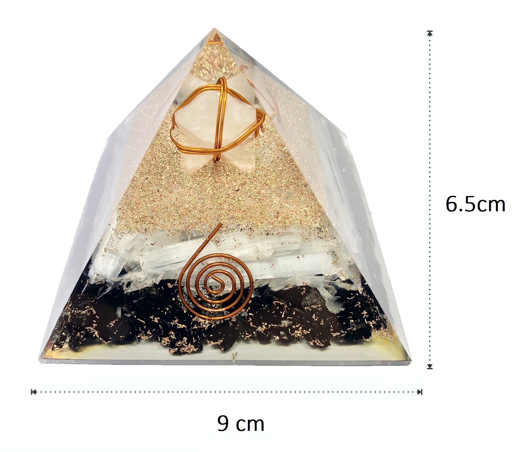 Black Tourmaline Orgonite Merkabah Selenite Pyramid