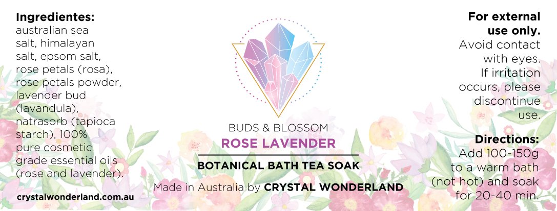 Buds & Blossoms Rose Lavender Botanical Bath Tea Soak