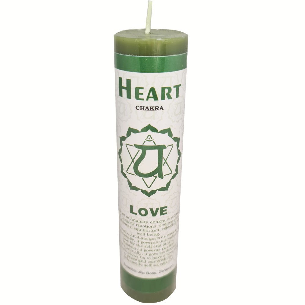 Pillar Candle Heart Love 3.8cm x 17.8cm