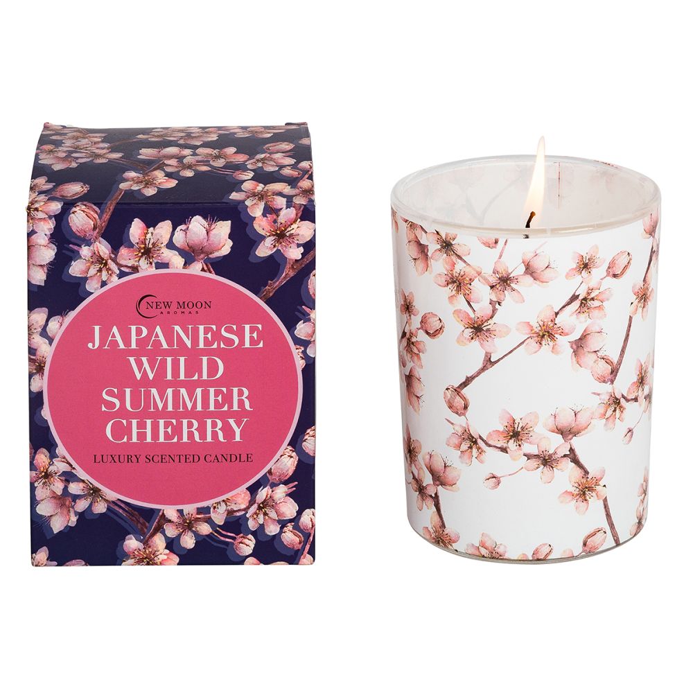 New Moon Candle Japanese Wild Summer Cherry 220g