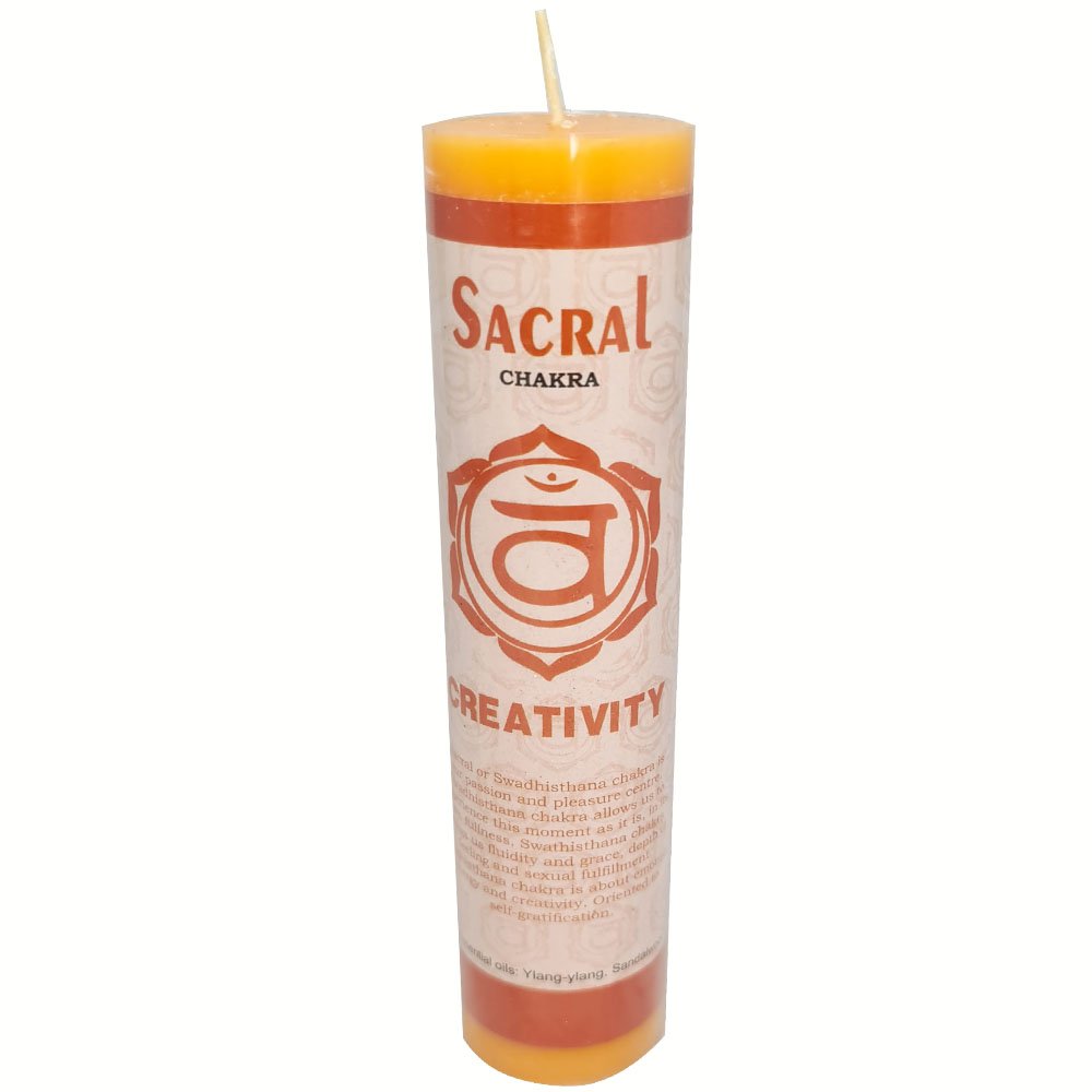 Pillar Candle Sacral Creativity 3.8cm x 17.8cm