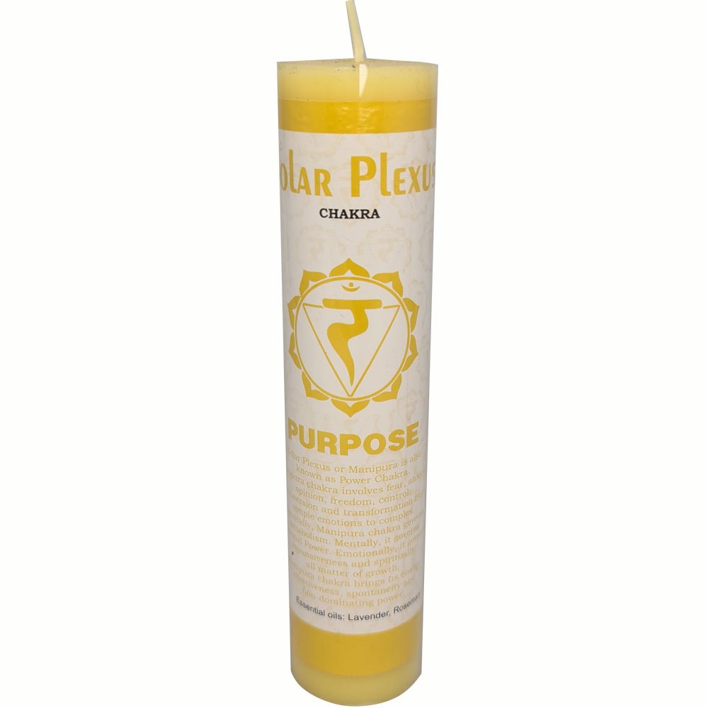 Pillar Candle Solar Plexus Purpose 3.8cm x 17.8cm