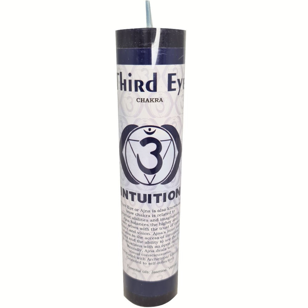 Pillar Candle Third Eye Intuition 3.8cm x 17.8cm