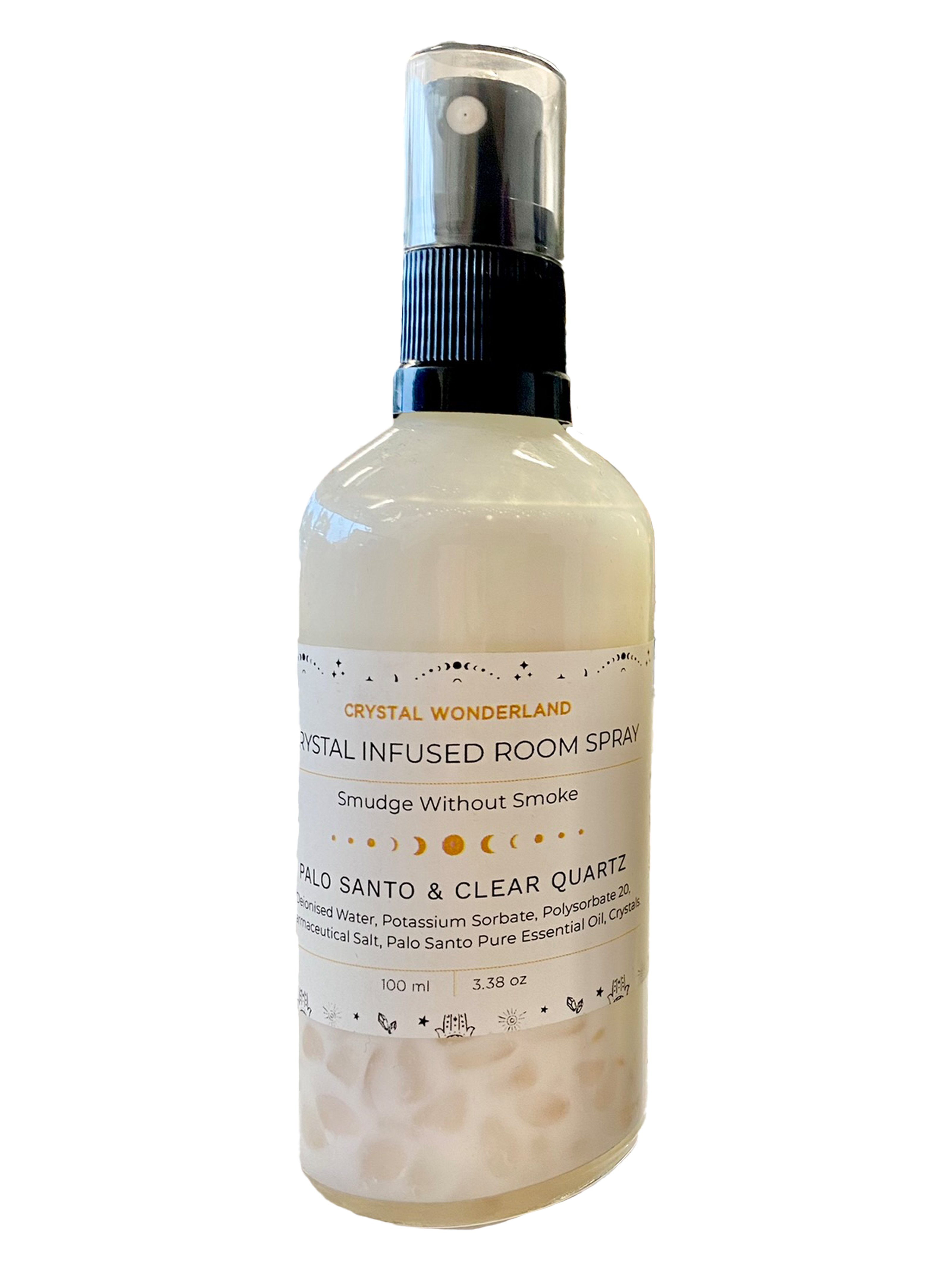 Crystal Wonderland Crystal Infused Room Aura Cleasing Spray - Palo Santo and Clear Quartz