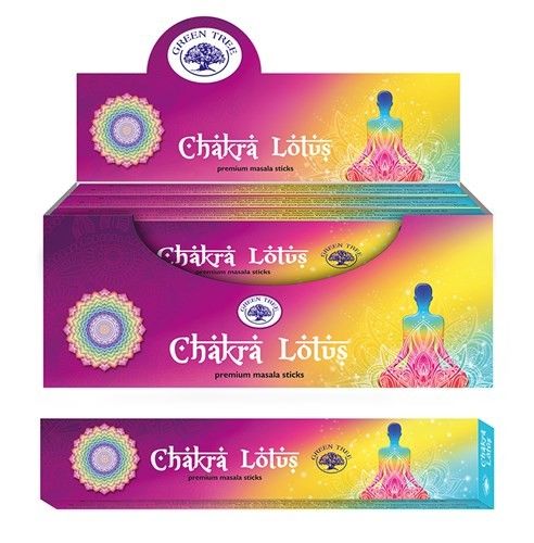 Chakra Lotus 144 Incense Sticks Green Tree
