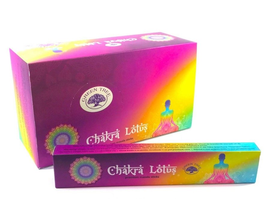 Chakra Lotus 144 Incense Sticks Green Tree