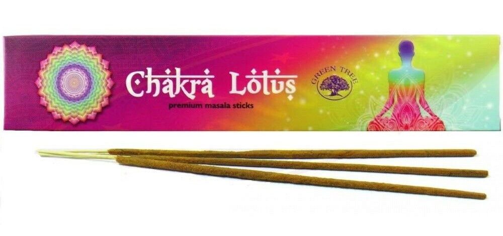 Chakra Lotus 144 Incense Sticks Green Tree