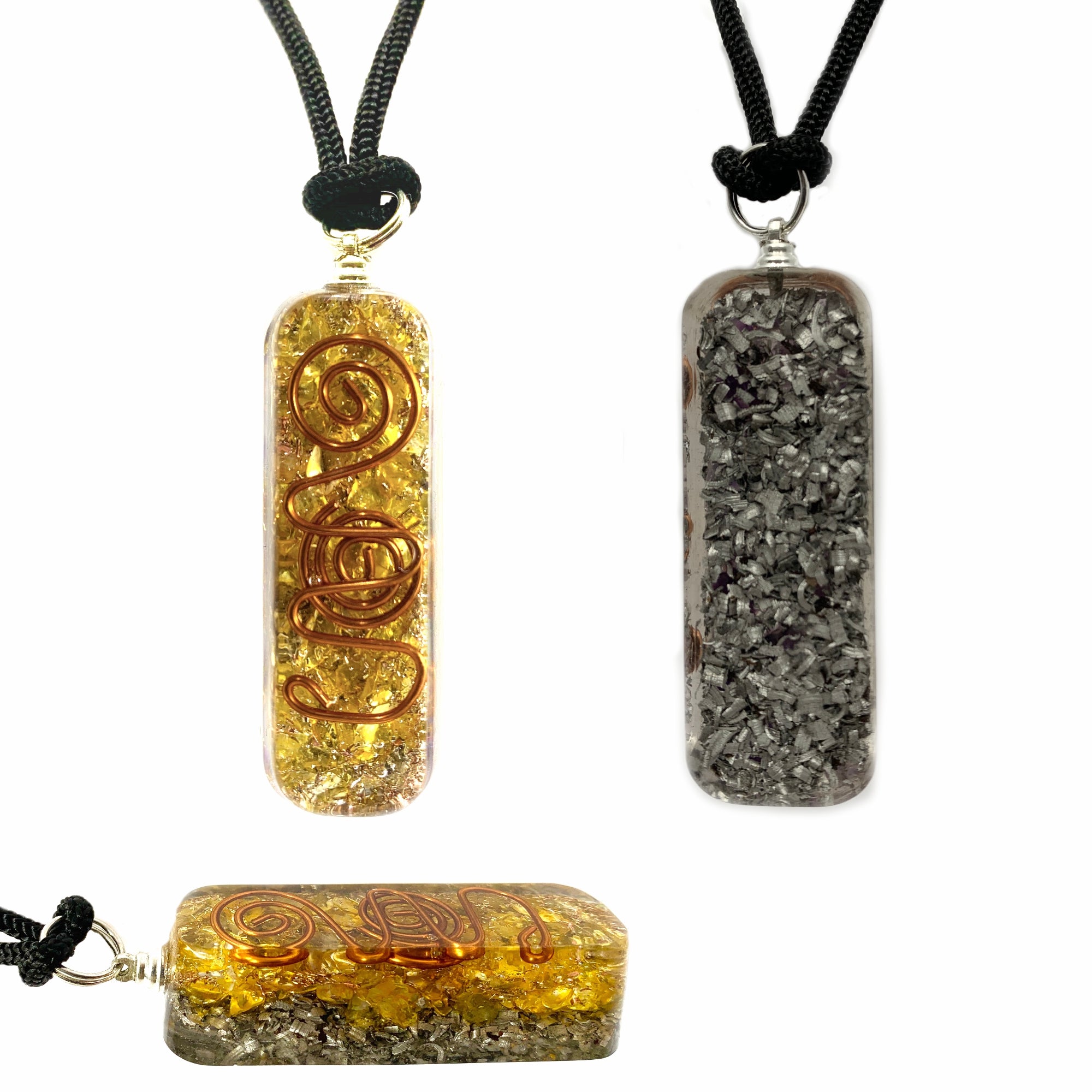 Citrine Orgonite Necklace Pendant Adjustable