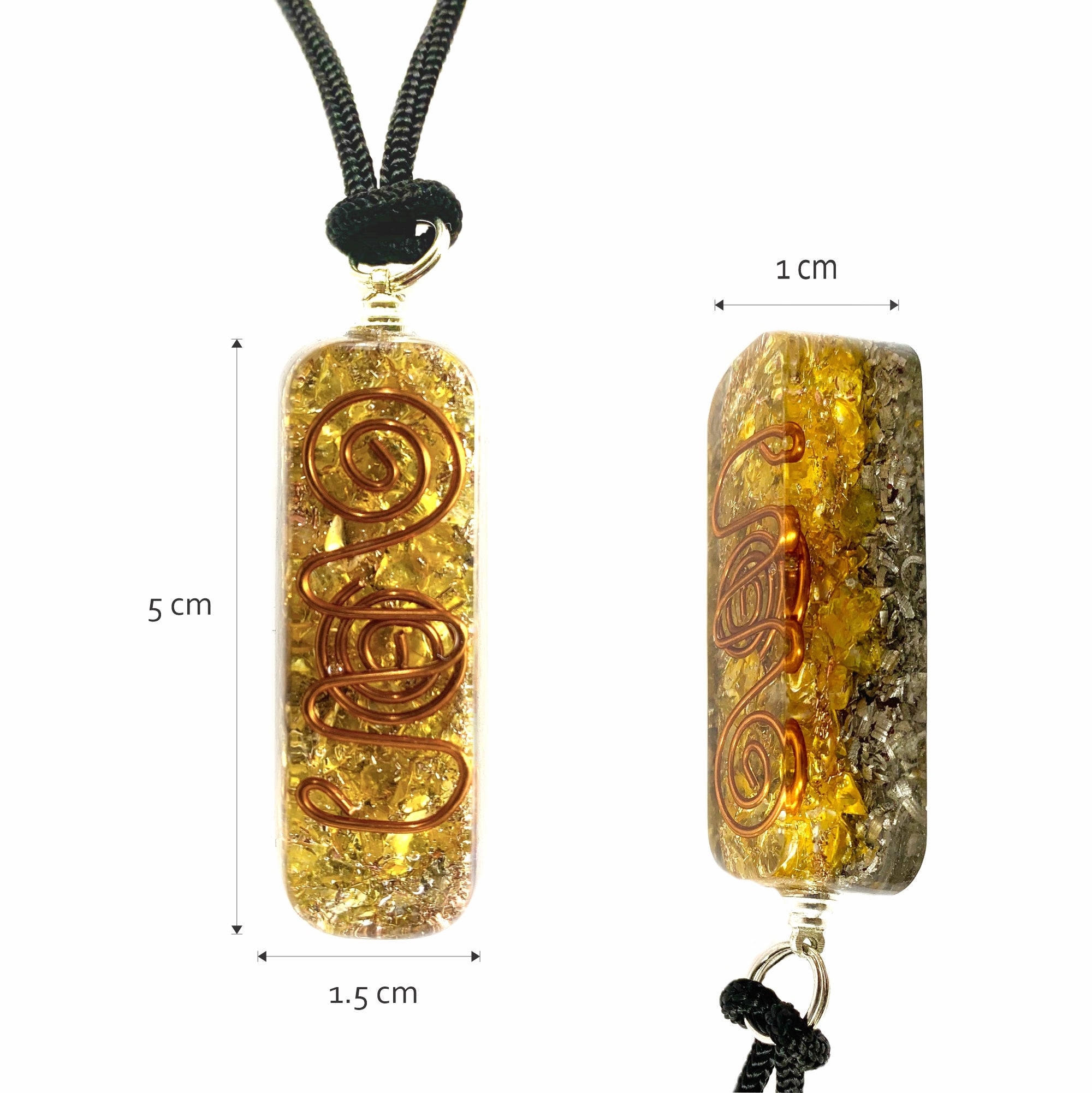 Citrine Orgonite Necklace Pendant Adjustable