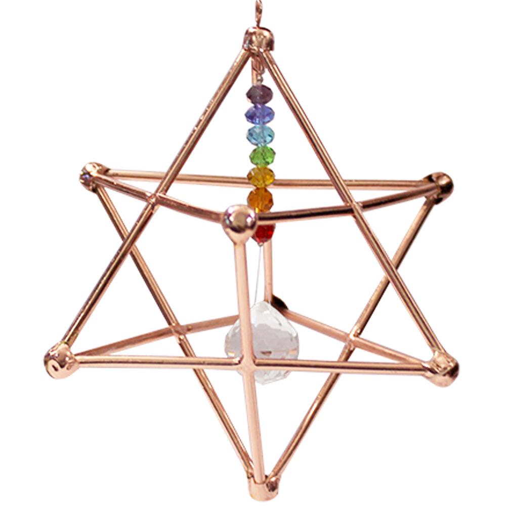 Copper Merkaba Chakra Suncatcher 10cm