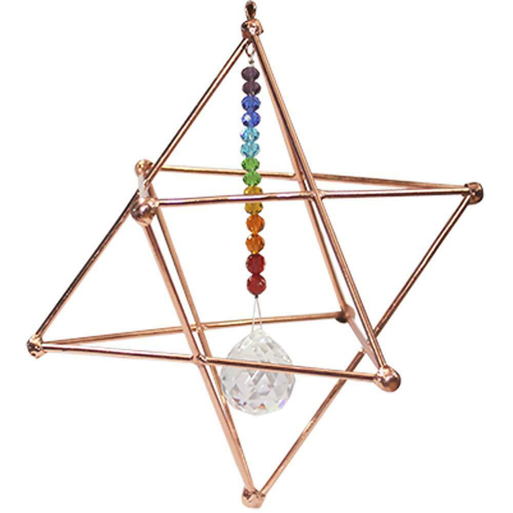 Copper Merkaba Chakra Suncatcher 10cm