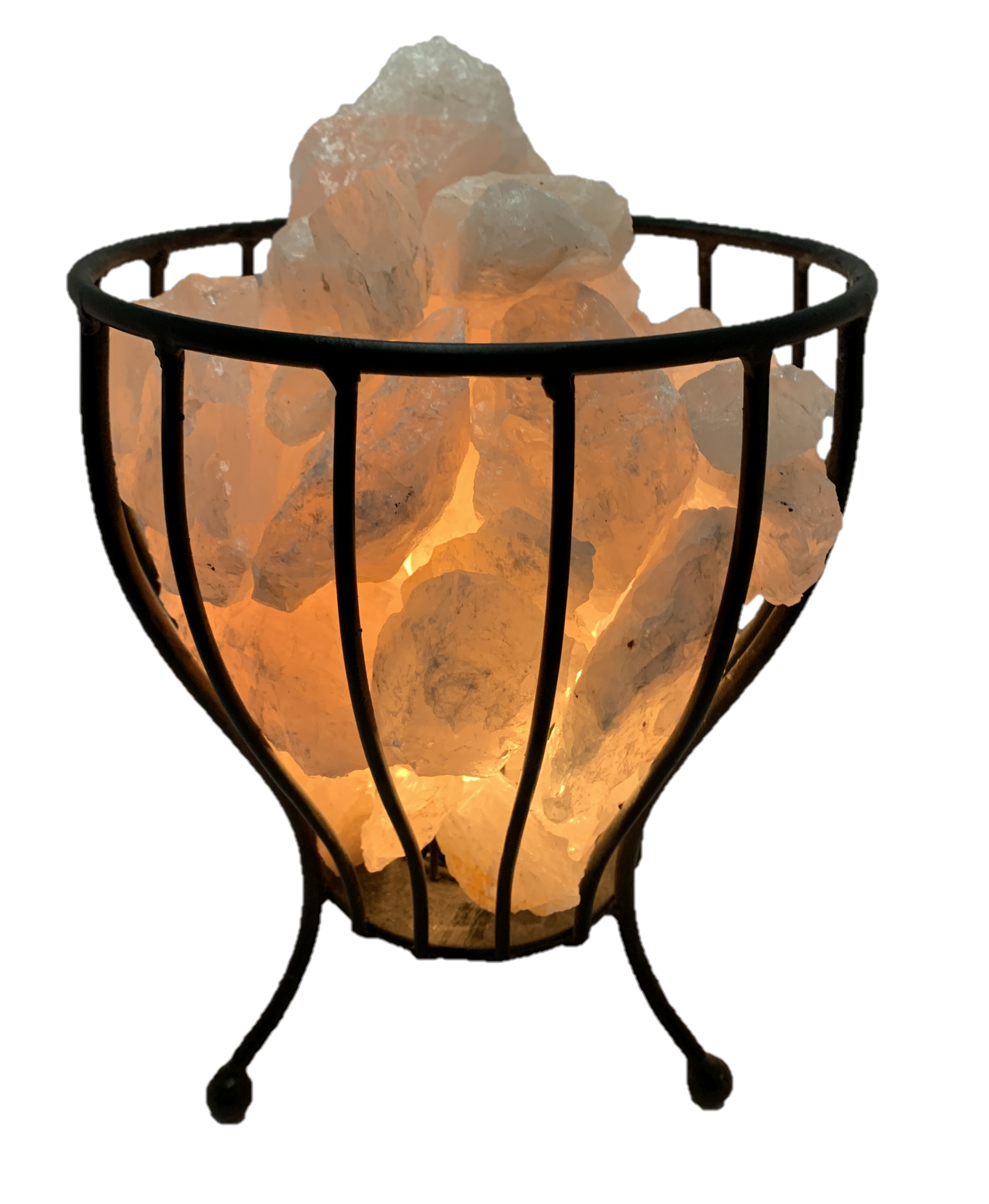 Smoky Quatz Crystal Cage Natural Lamp