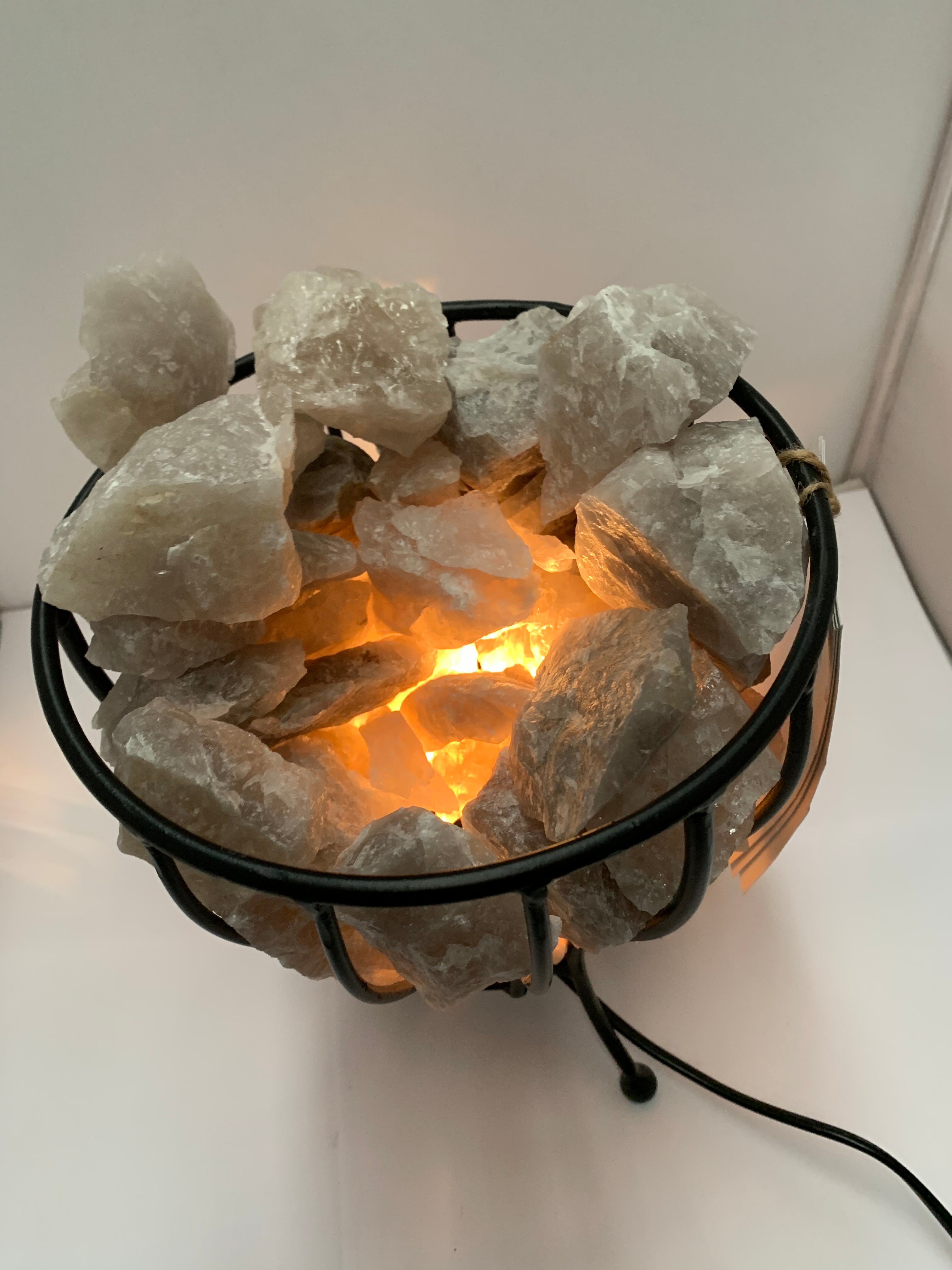 Smoky Quatz Crystal Cage Natural Lamp