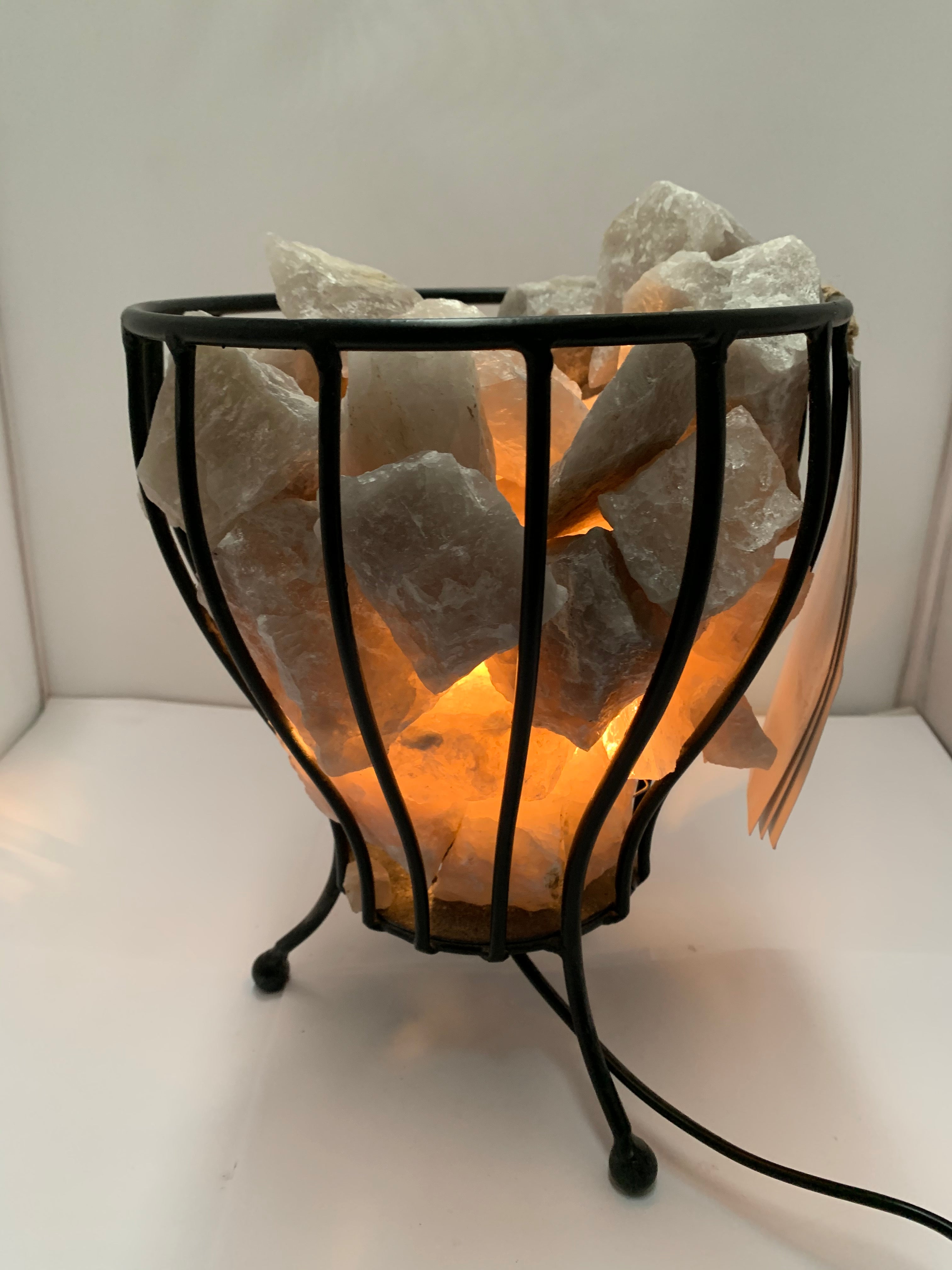 Smoky Quatz Crystal Cage Natural Lamp