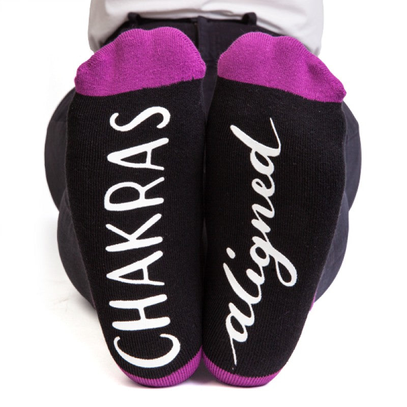 Chakras Aligned Yoga Non Slip Wellness Sock Collection
