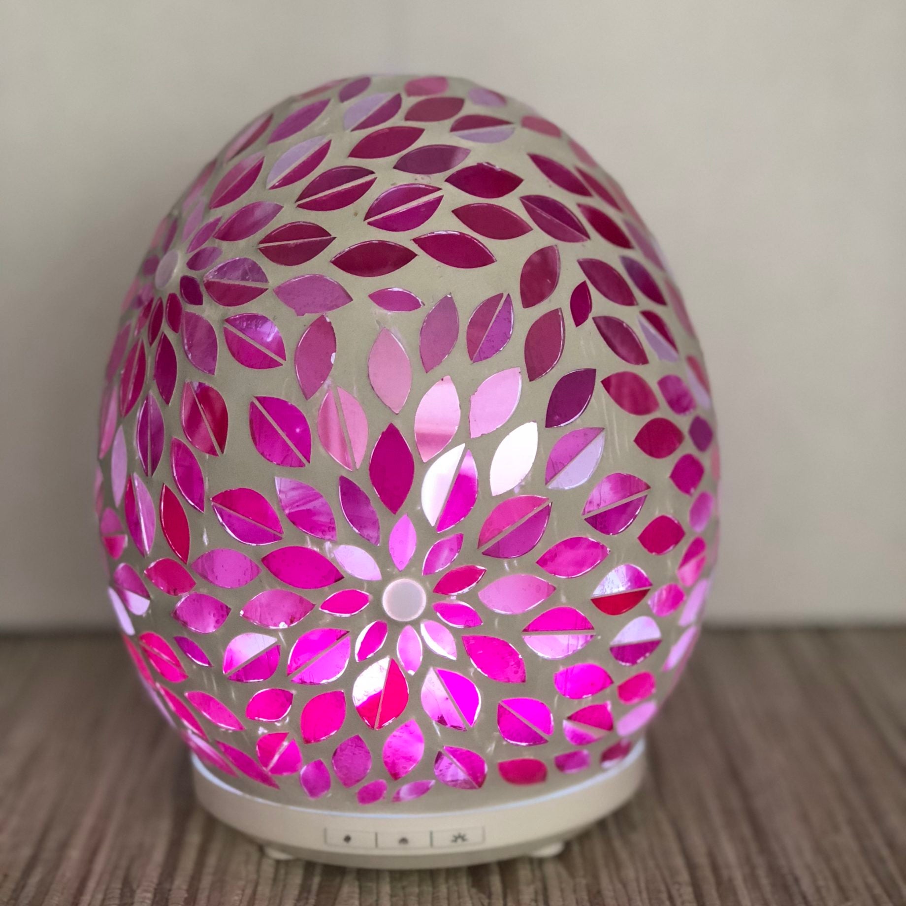 Pink Flower Glass Mosaic Diffuser Large