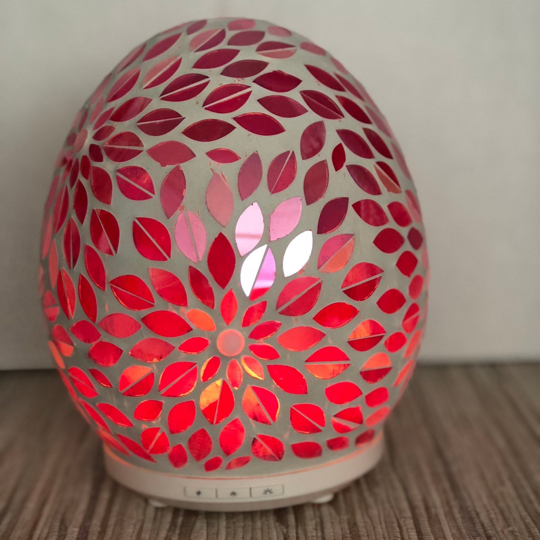 Pink Flower Glass Mosaic Diffuser Large