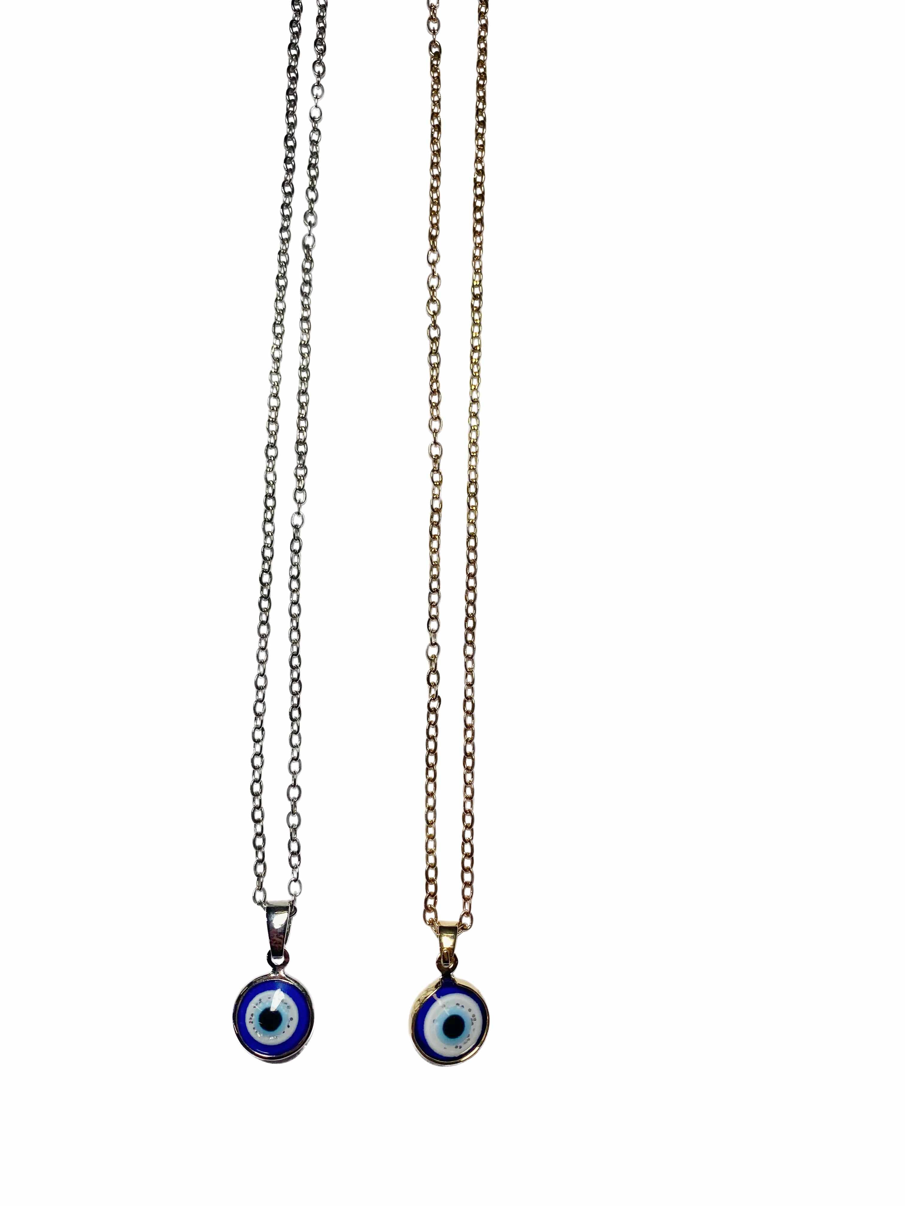 Evil Eye Pendant Necklace Gold Small Lucky Eye