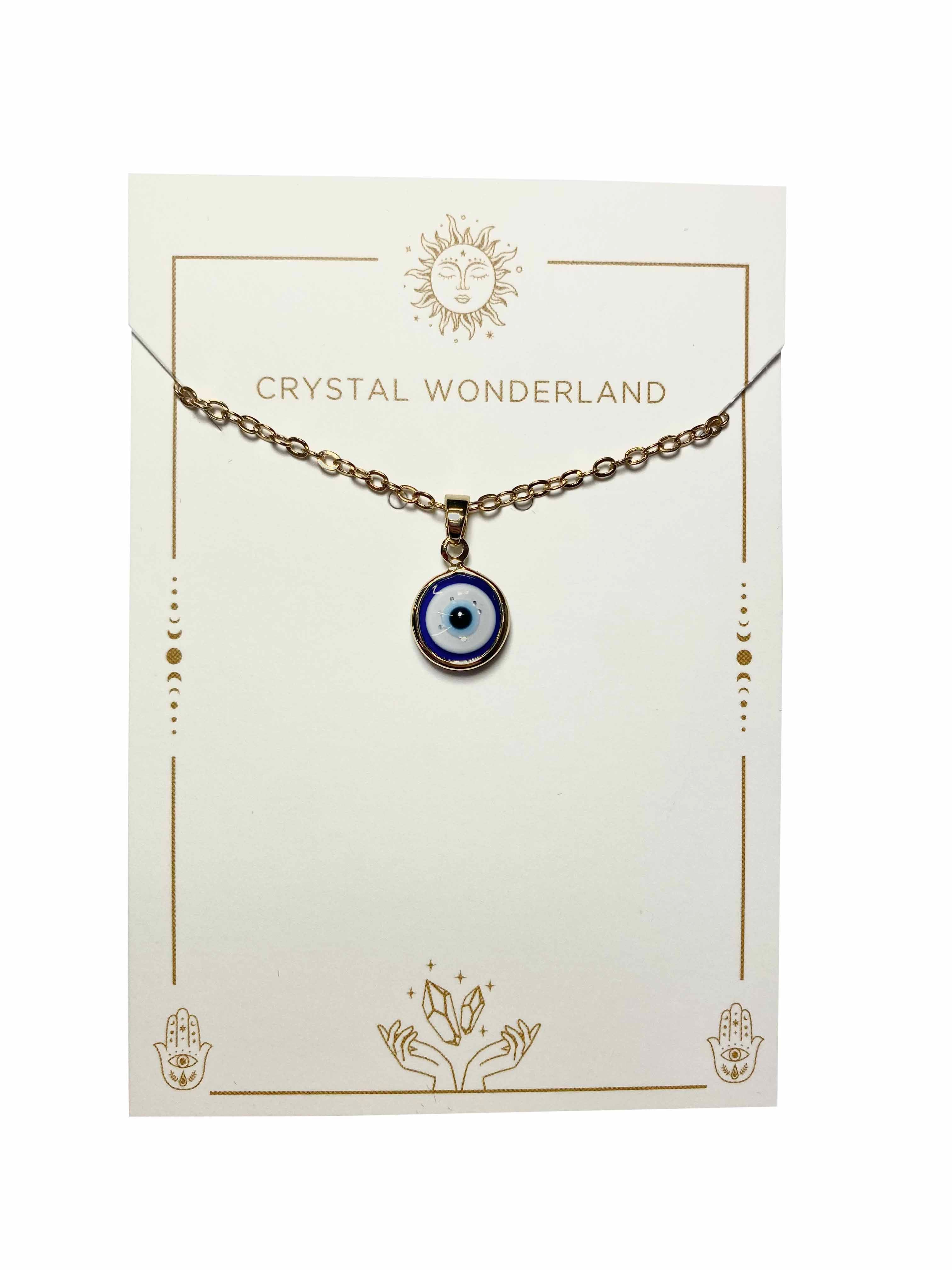 Evil Eye Pendant Necklace Gold Small Lucky Eye