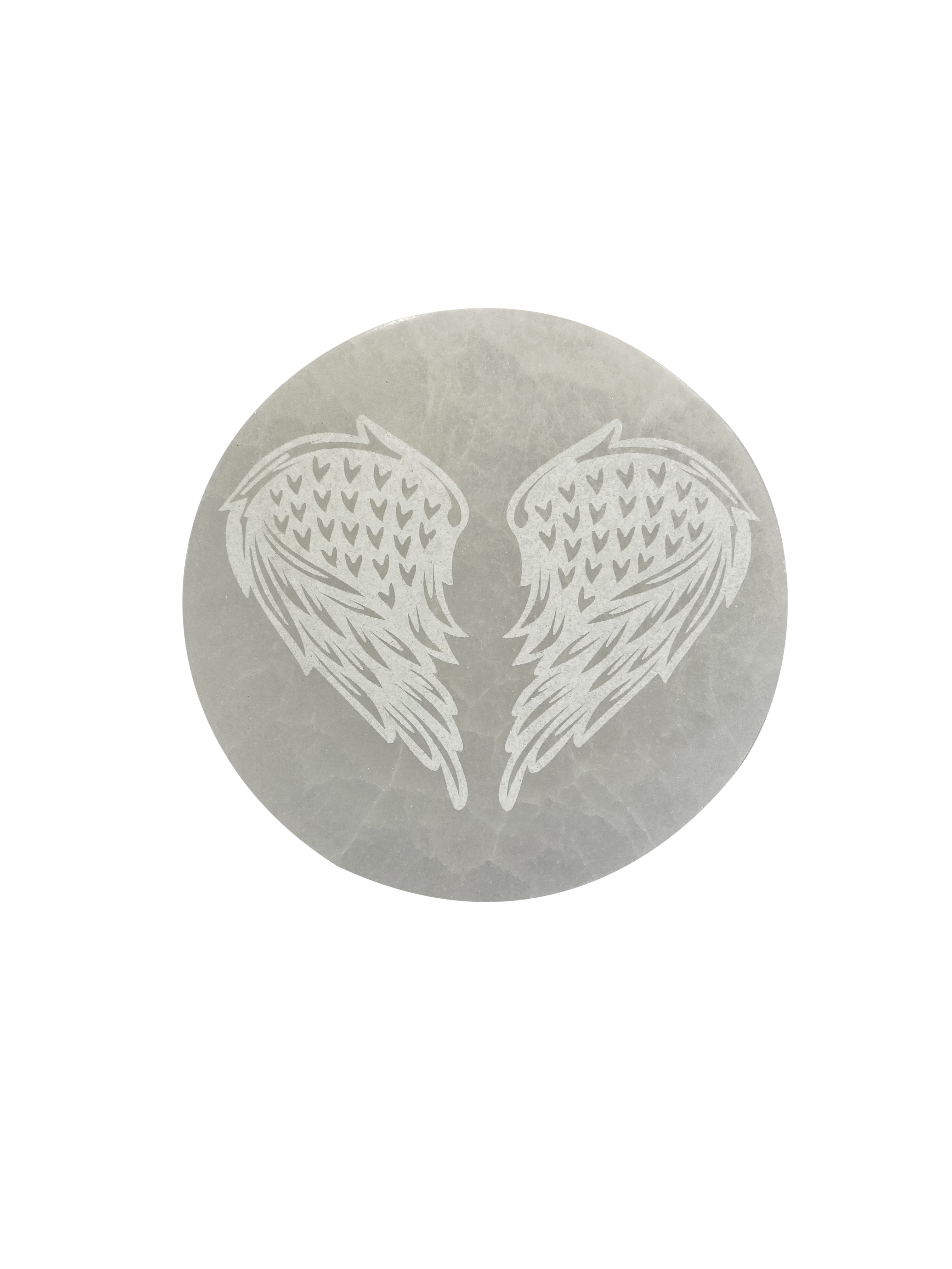 Angel Wings Selenite Charging Plate Crystals and Jewelry Holder