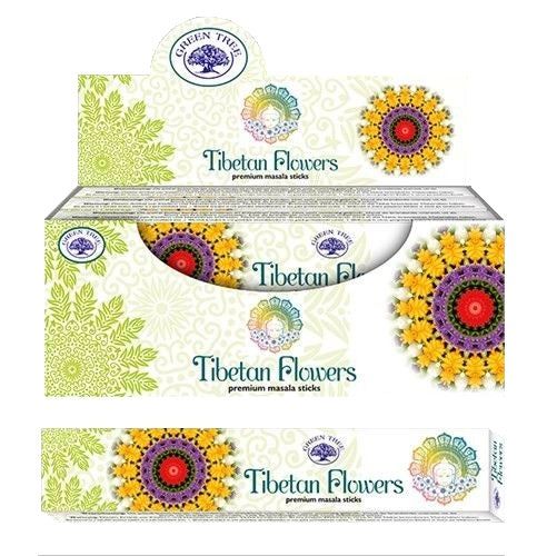 Tibetan Flowers 144 Incense Sticks Green Tree