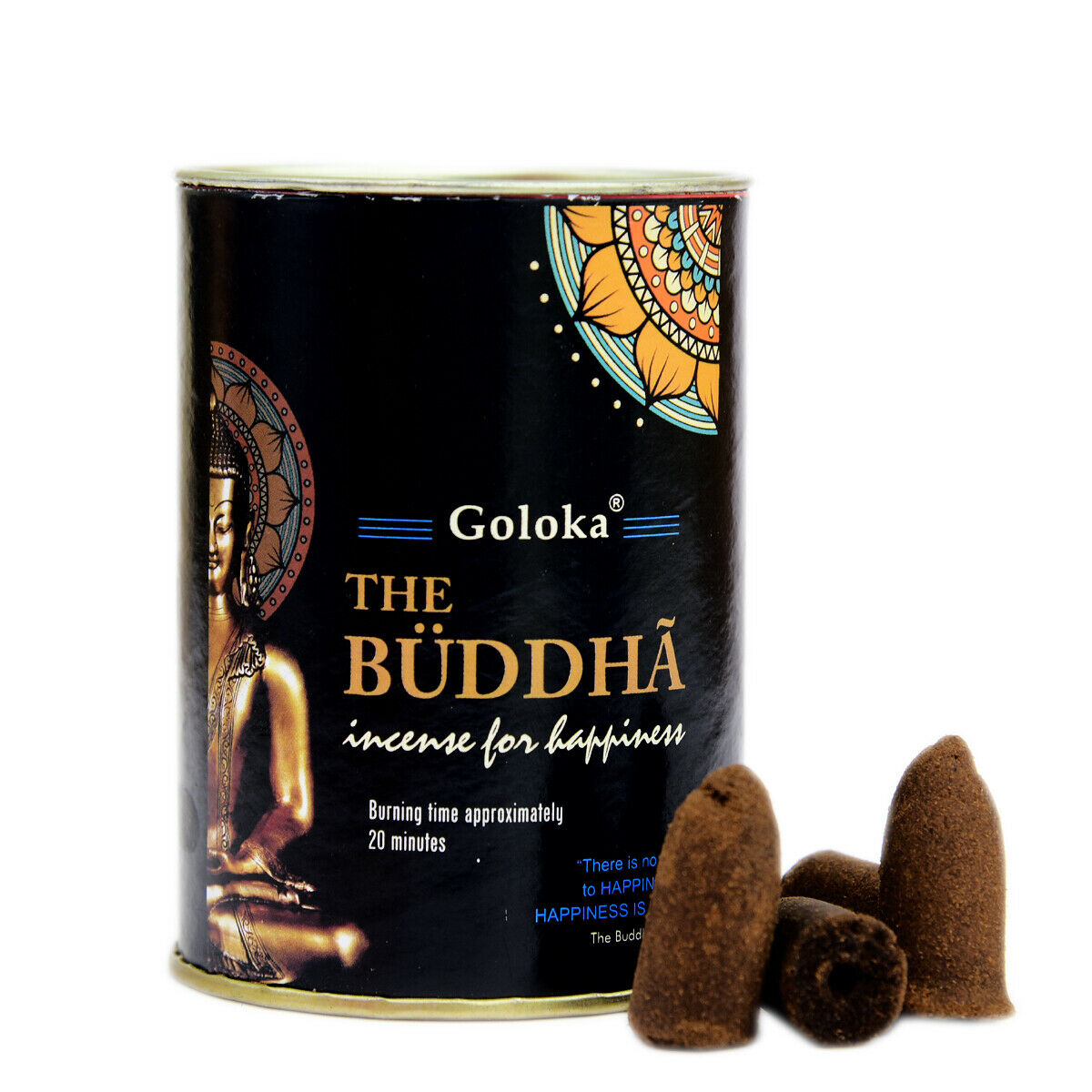 The Buddha 24 Backflow Incense Cones Goloka