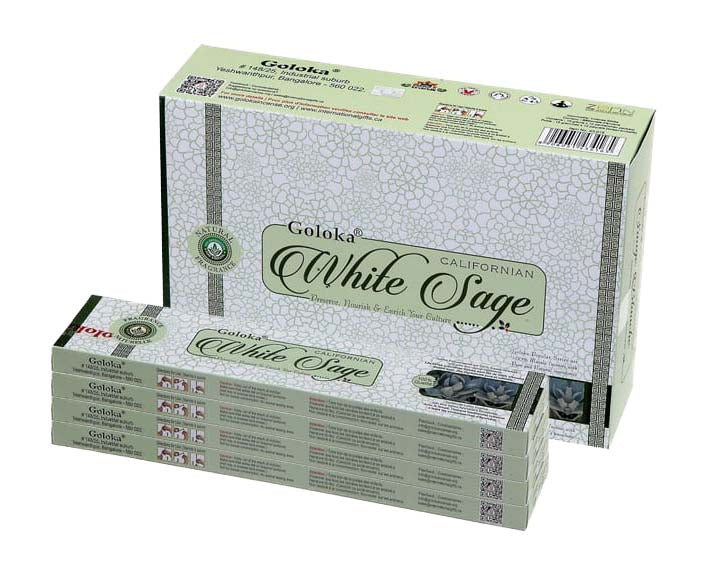 White Sage 48 Incense Sticks Goloka