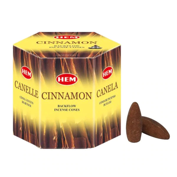 HEM - Cinnamon Backflow Incense 80 Cones