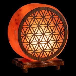 Light & Glow Flower of Life Himalayan Salt Lamp