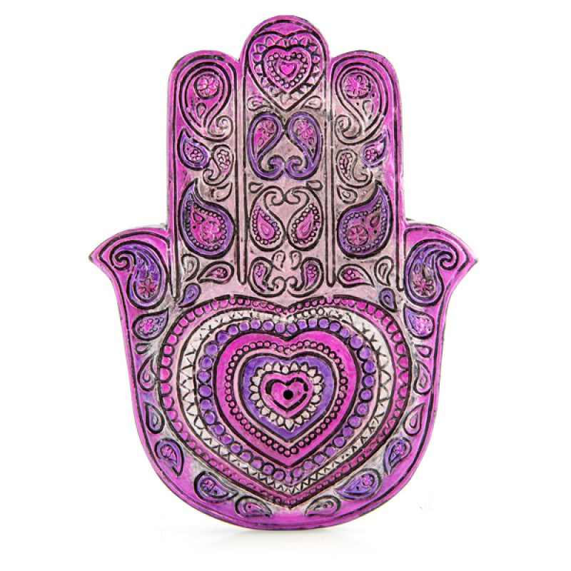 Hamsa Heart Flat Incense Burner