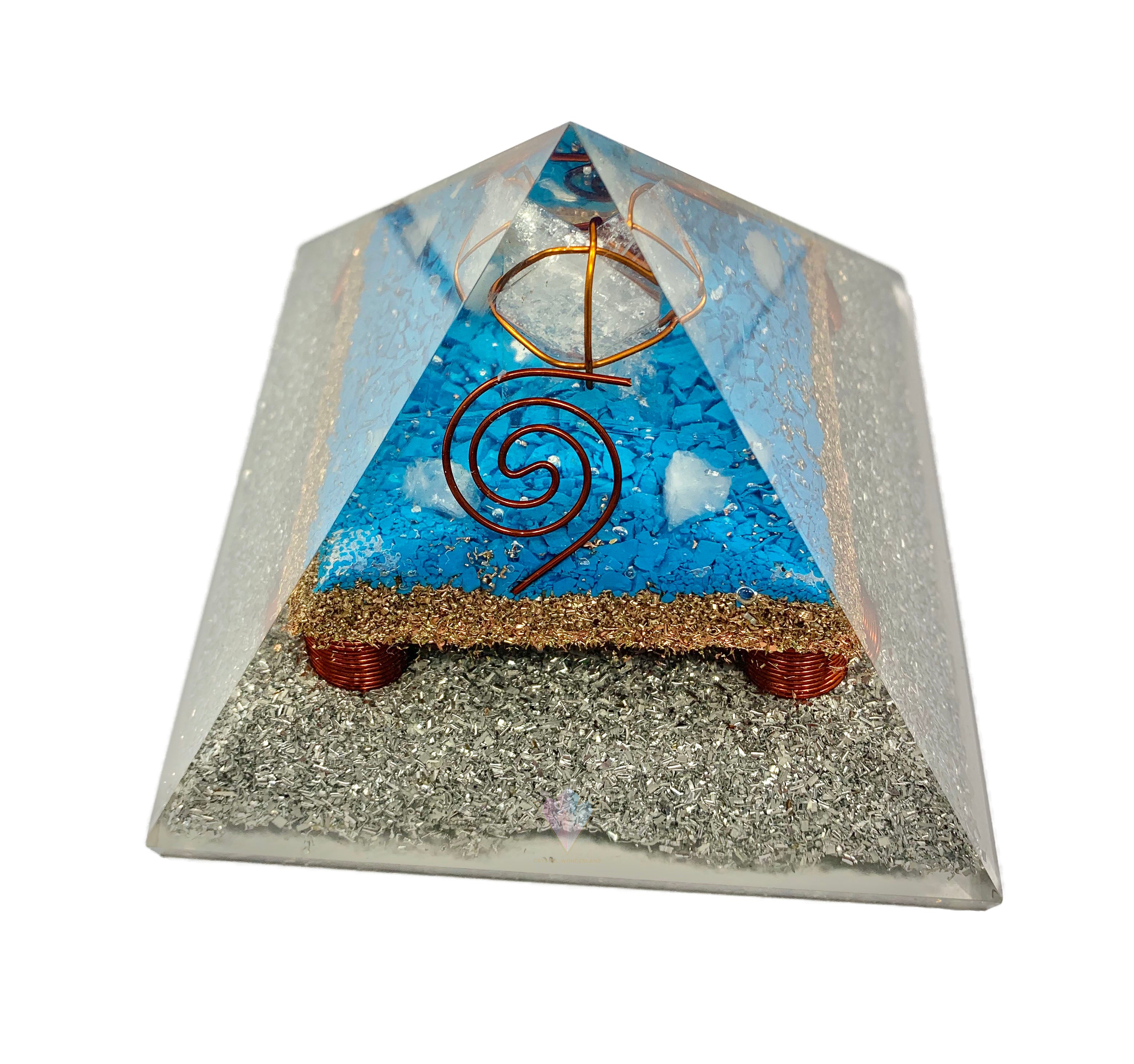 Blue Howlite Merkaba Orgonite Pyramid