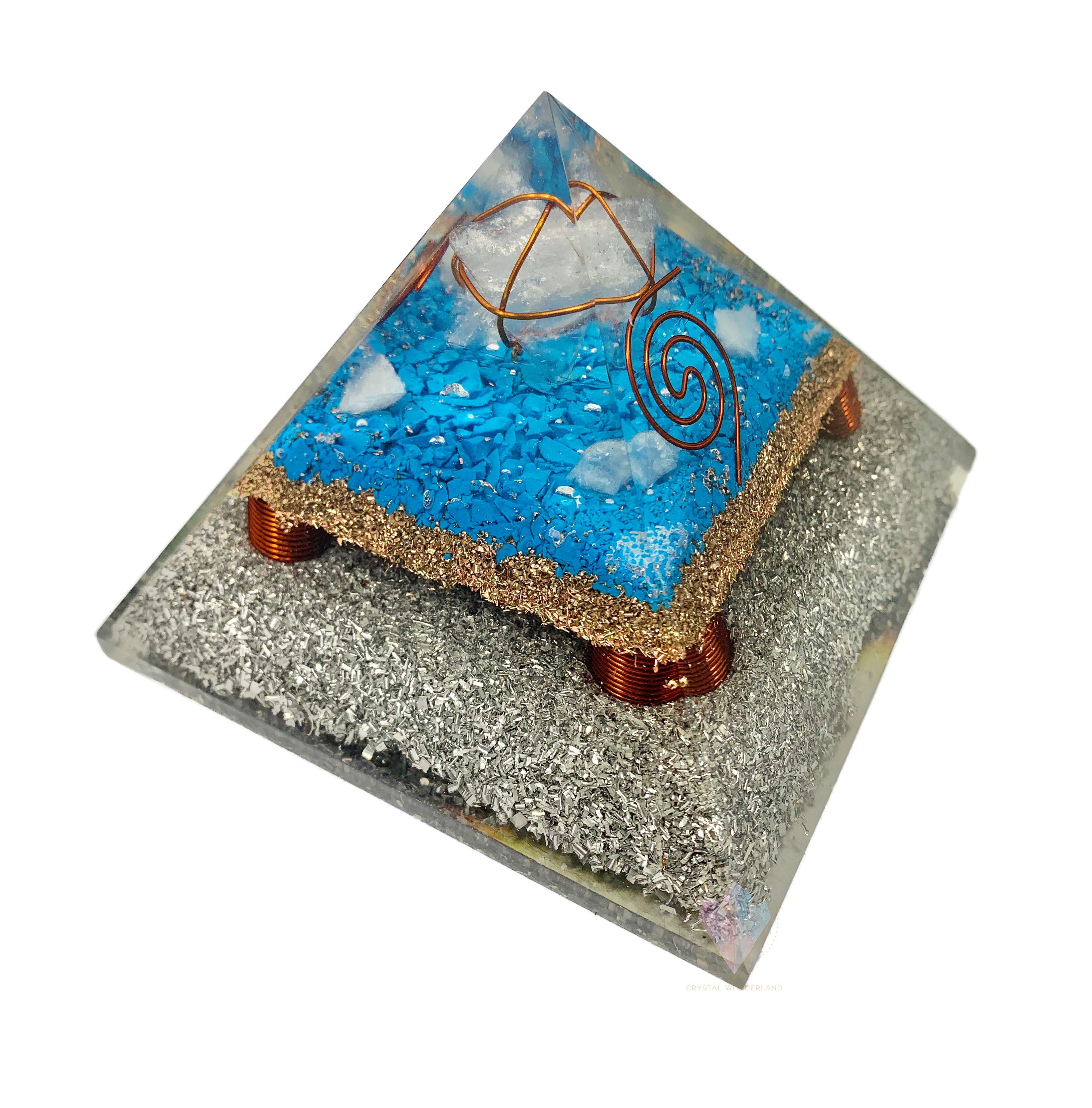 Blue Howlite Merkaba Orgonite Pyramid