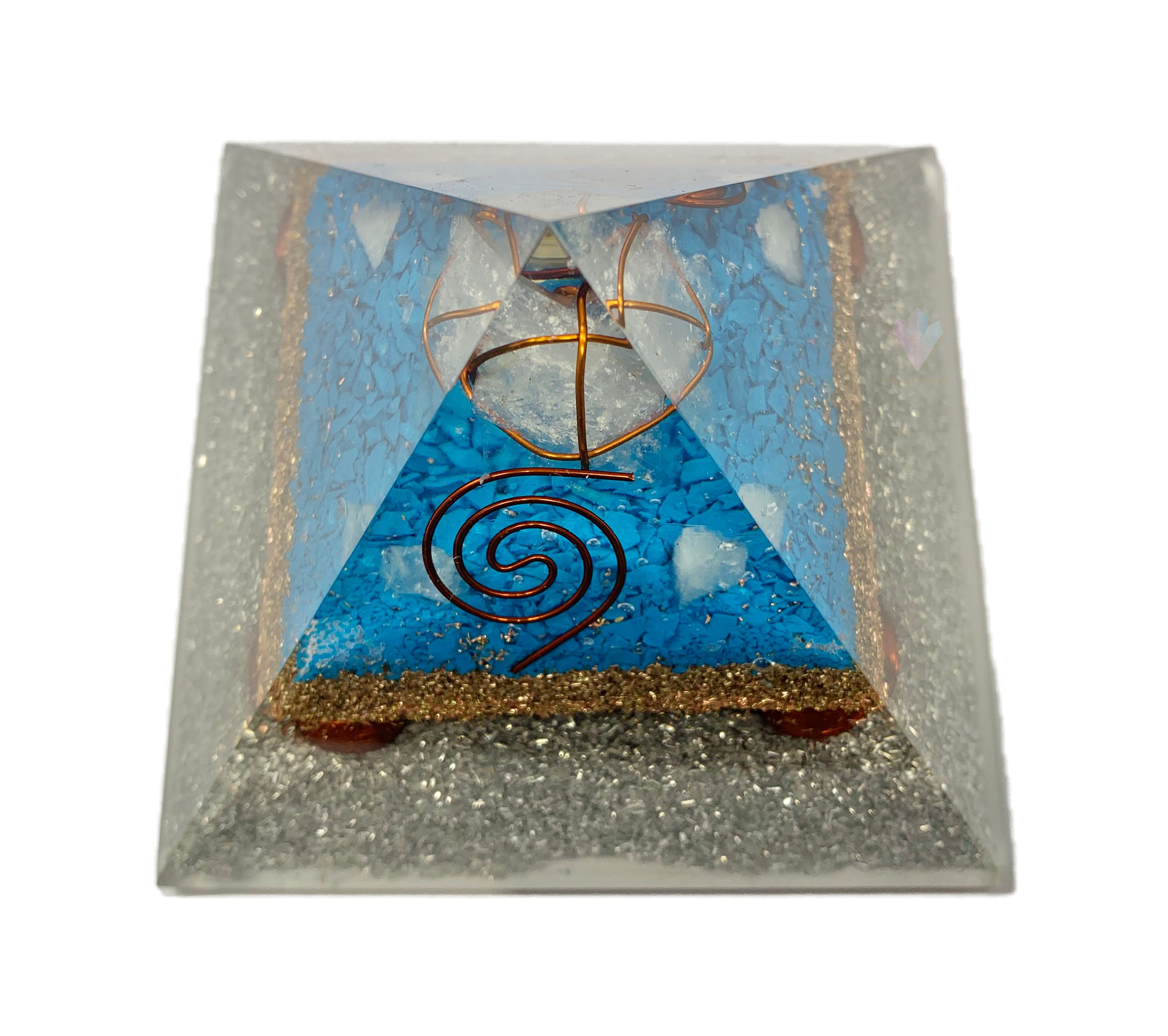 Blue Howlite Merkaba Orgonite Pyramid