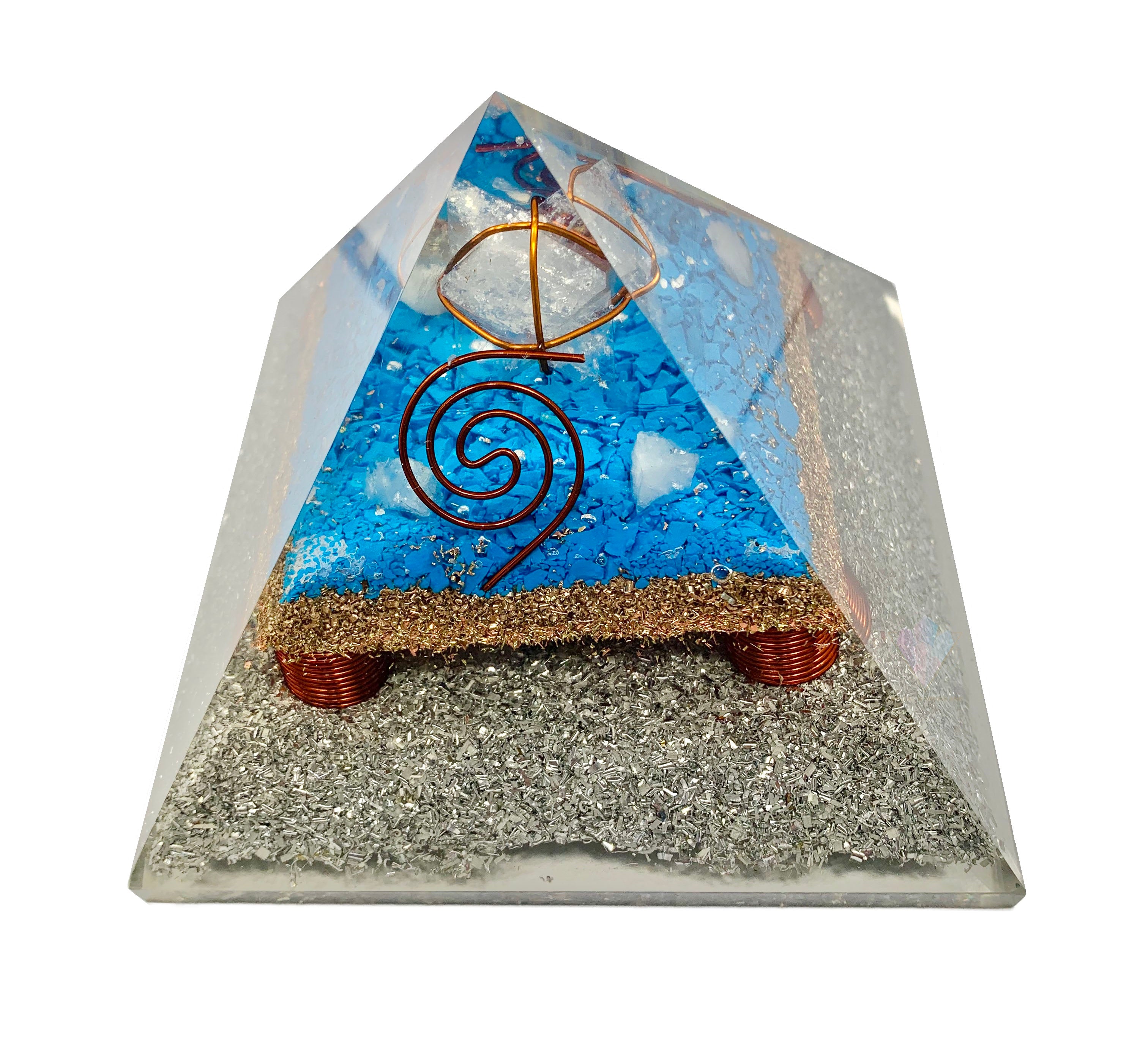 Blue Howlite Merkaba Orgonite Pyramid