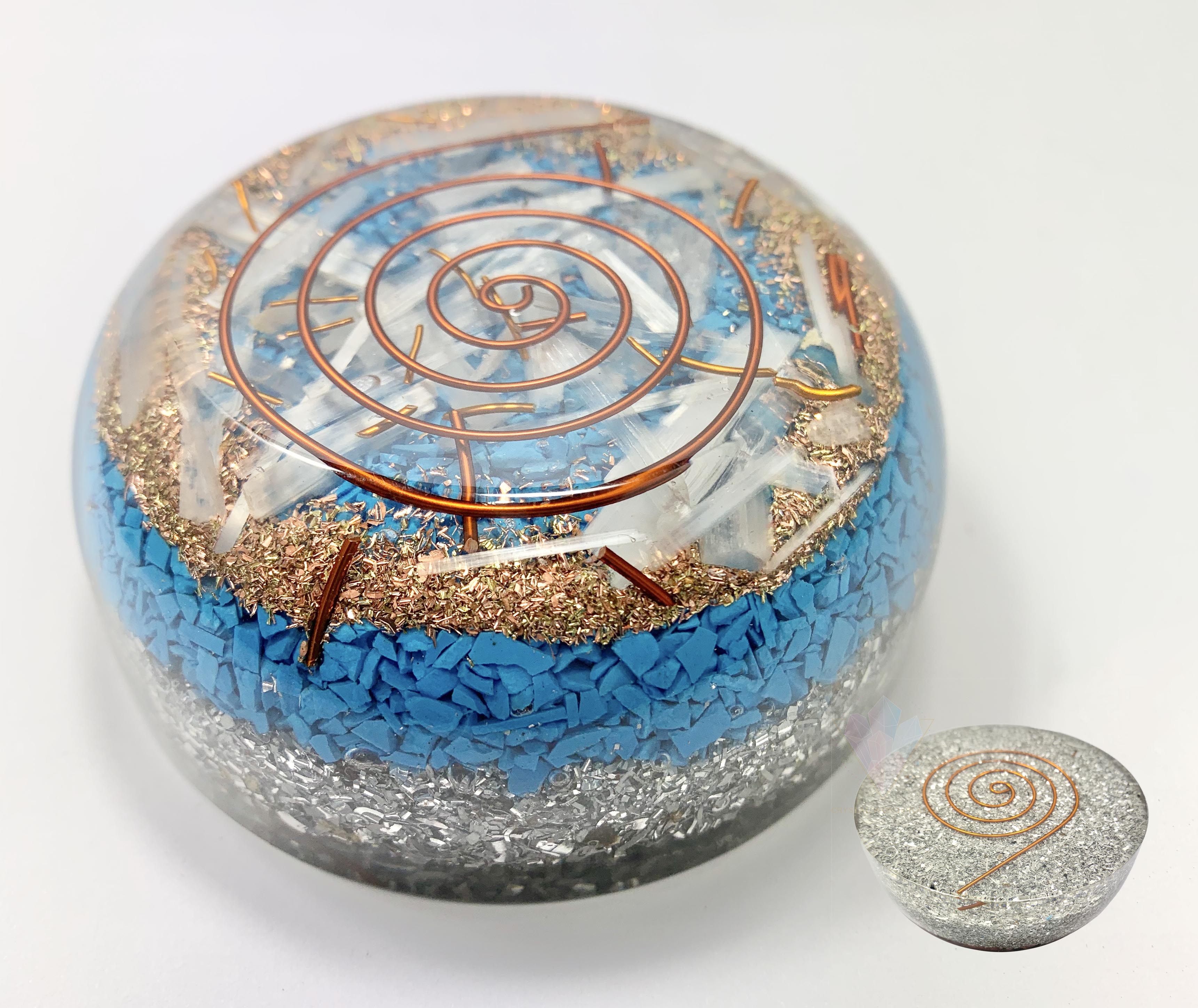 Blue Howlite Orgonite Tower Buster NEW