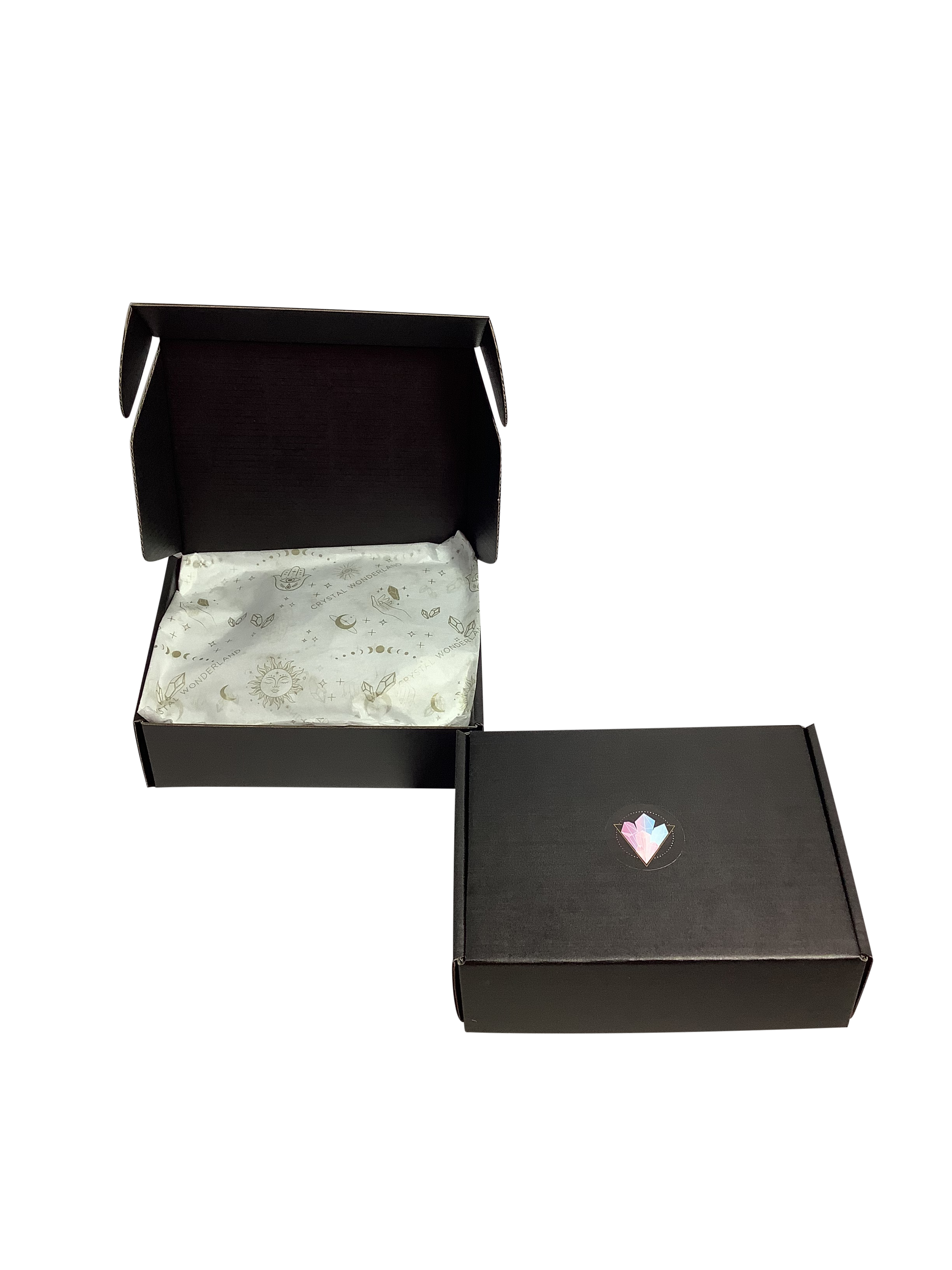 Black Agate Crystal Coaster Square Shaped 4 Pieces