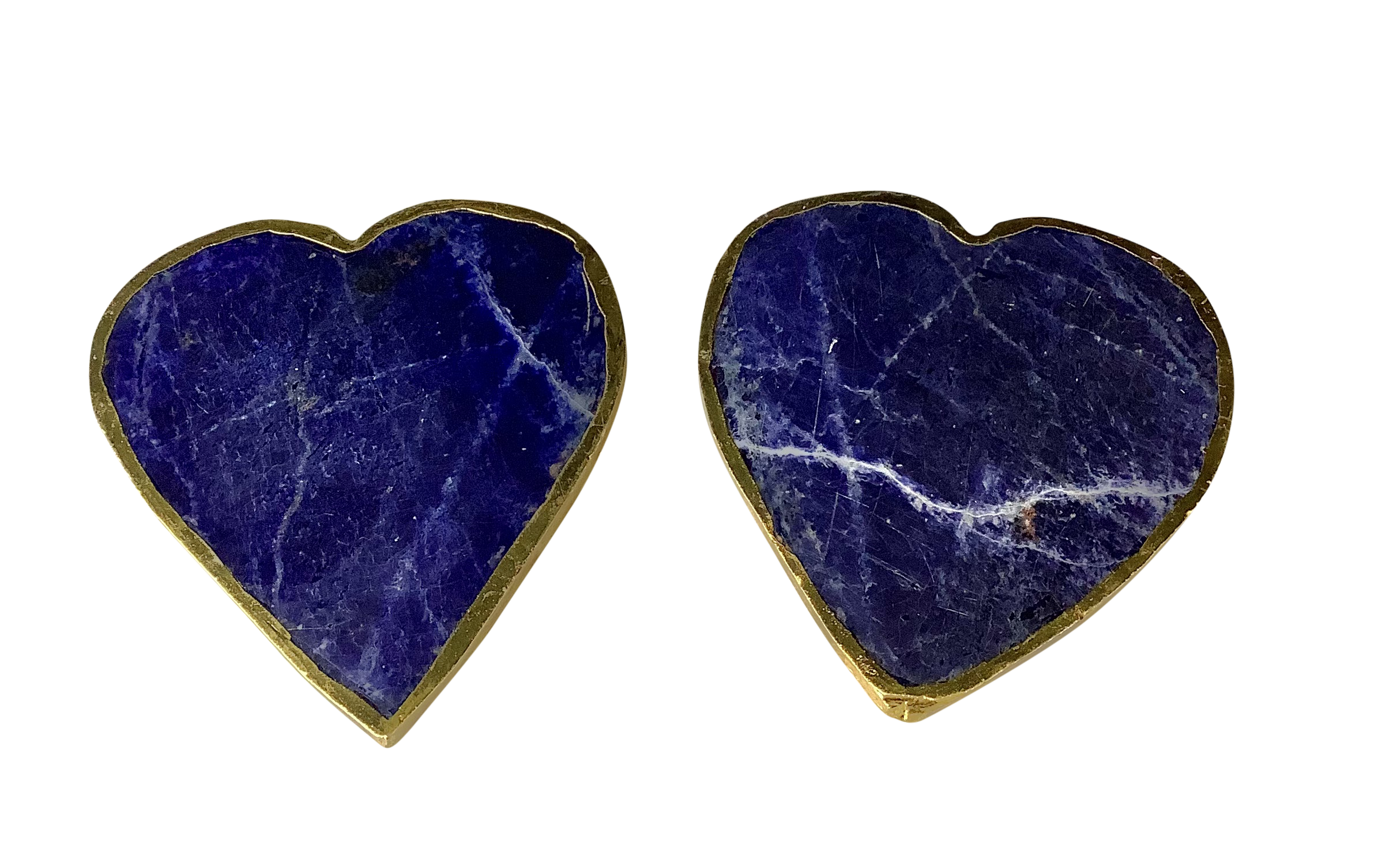 Sodalite Crystal Coaster Heart Shaped 4 Pieces