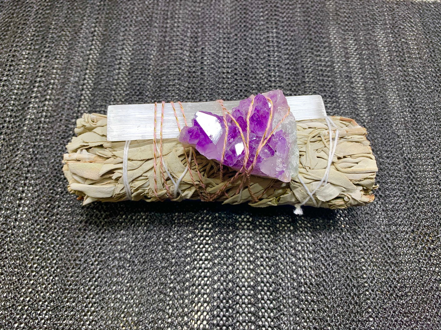 Combo White Sage Smudge Stick, Amethyst & Selenite