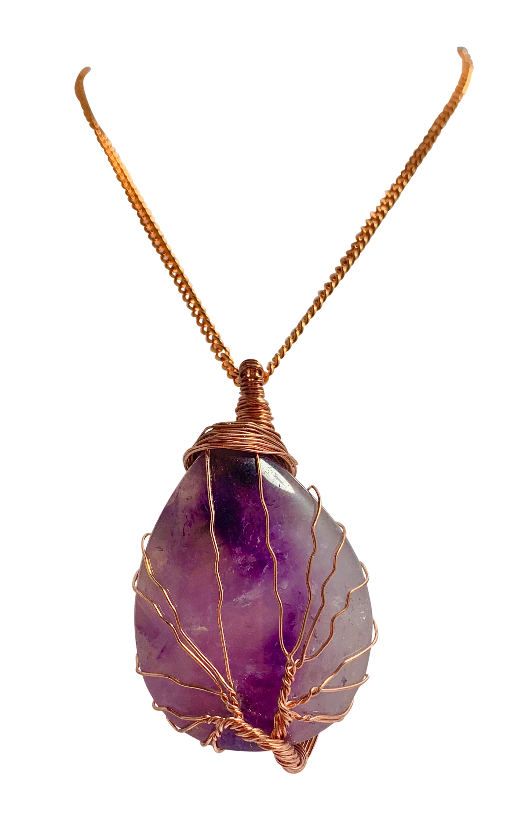Rain Drop Collection Crystal Pendant Amethyst