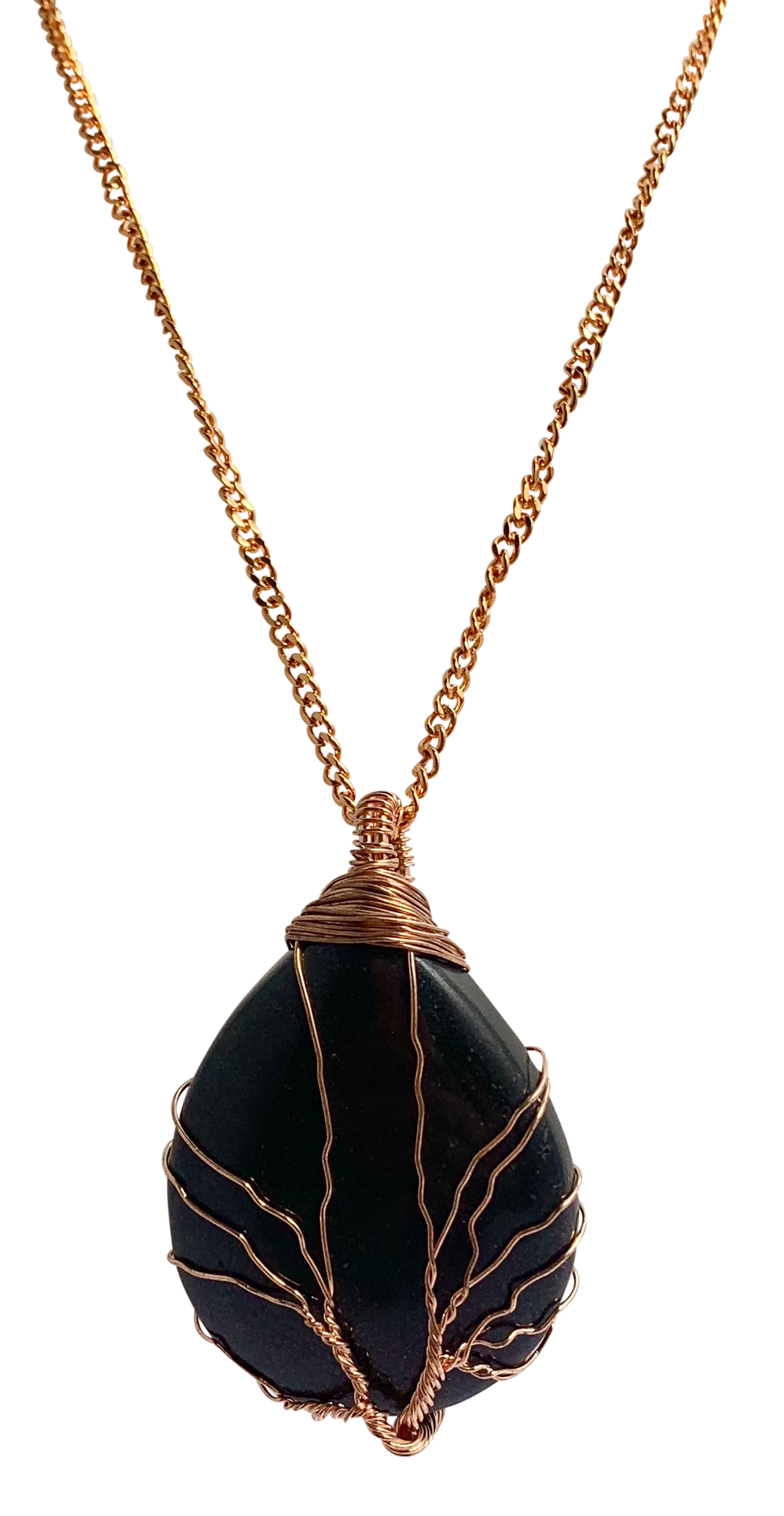 Rain Drop Collection Crystal Pendant Black Onyx