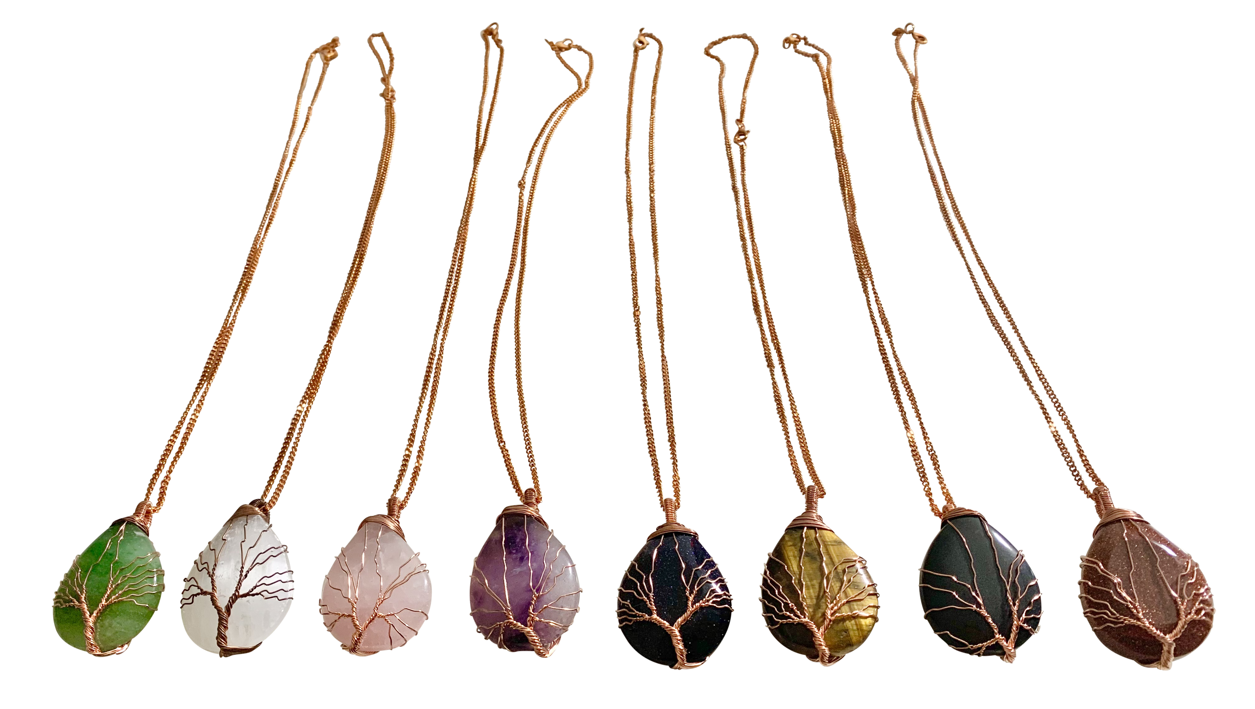 Rain Drop Collection Crystal Pendant Blue Goldstone