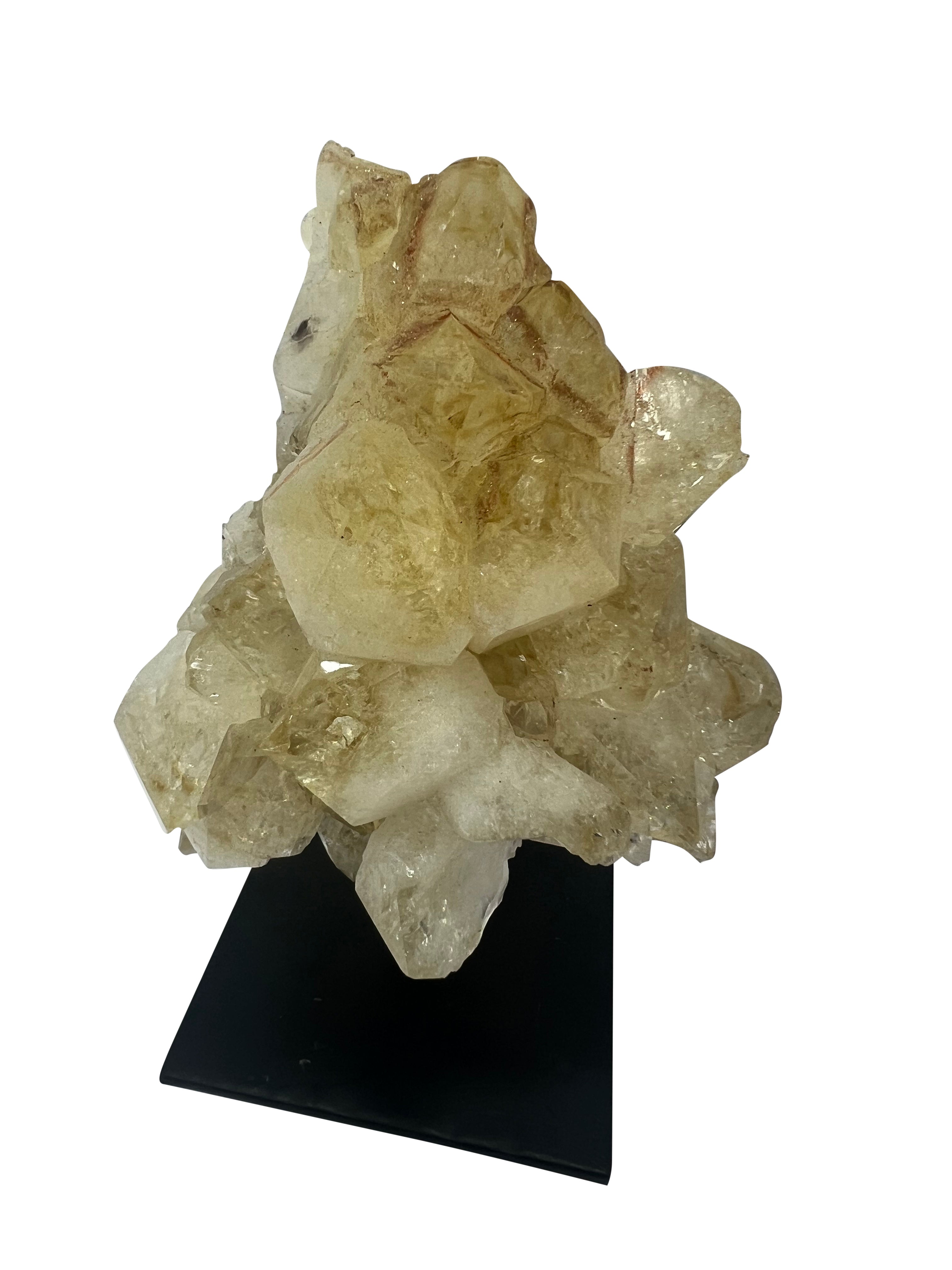 Citrine Cluster on Metal Stand - E